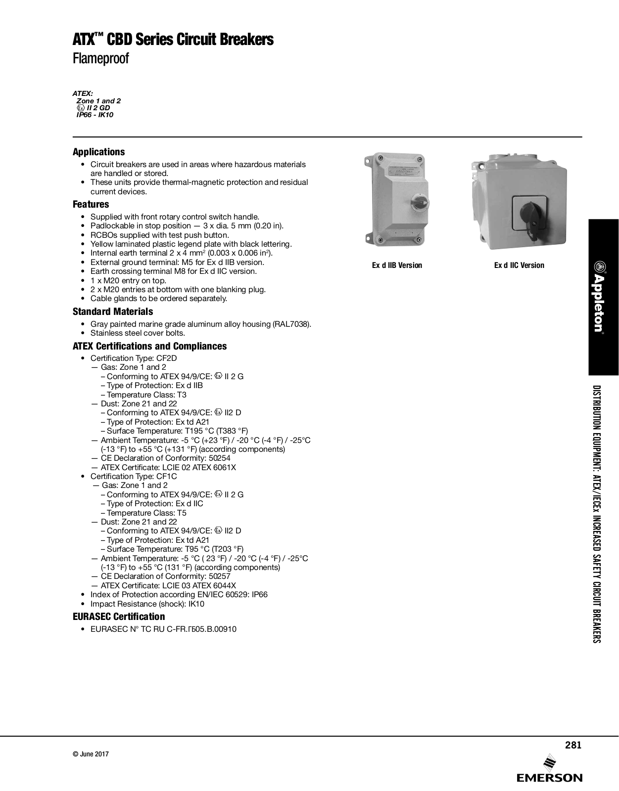 Appleton ATX™ CBD Series Circuit Breakers Catalog Page