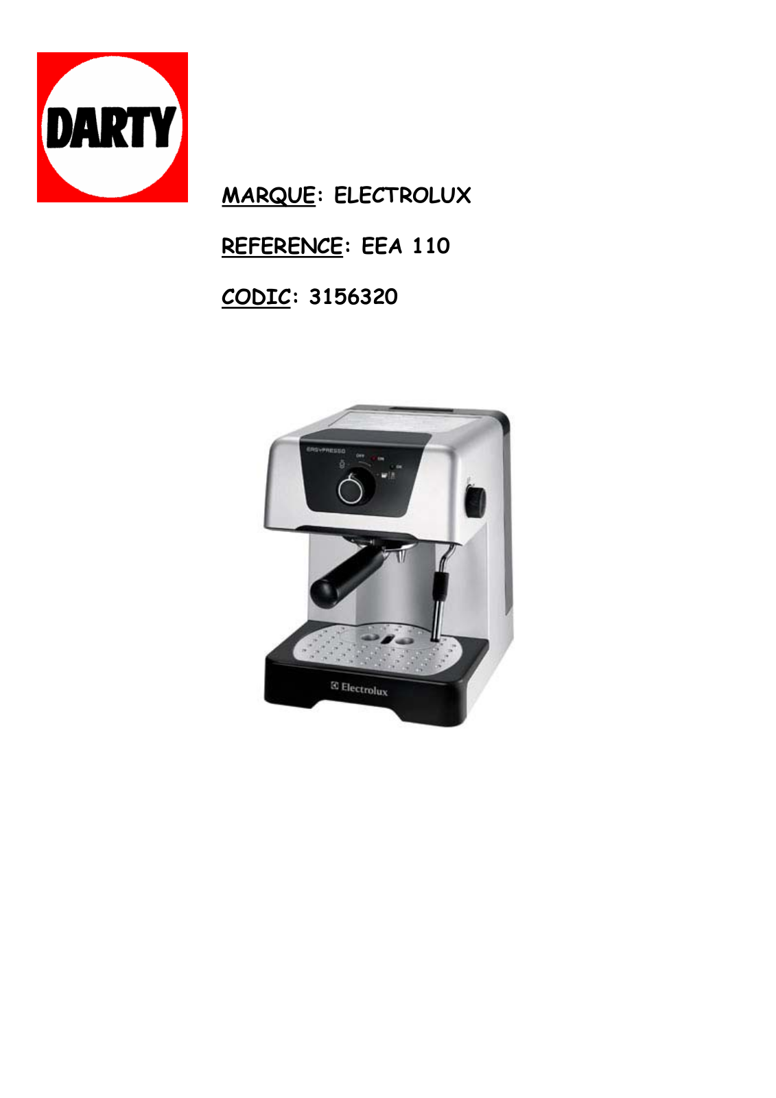 Electrolux EASYPRESSO EEA110 User Manual - ManualMachine.com