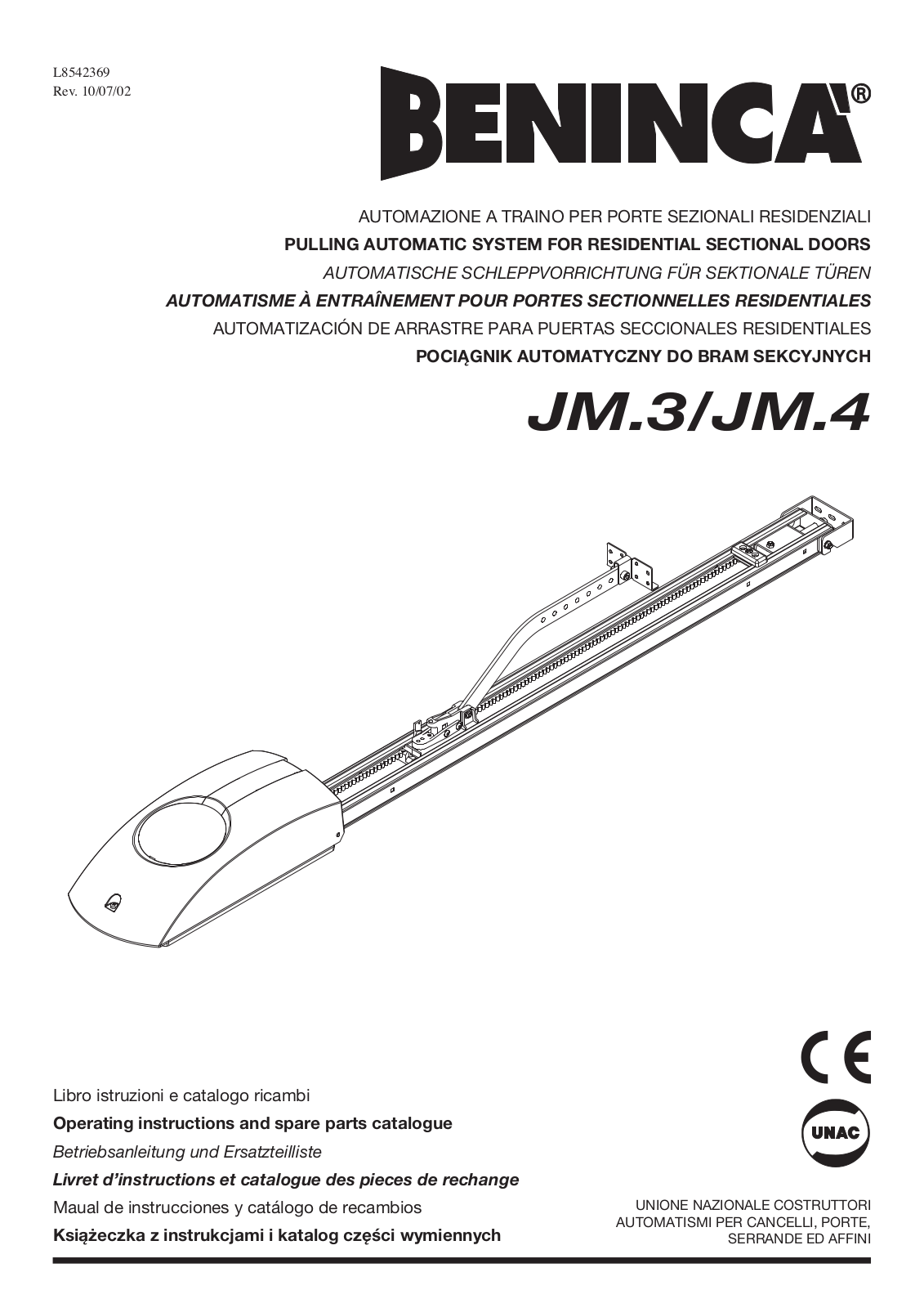 Beninca JM3, JM4 User Manual