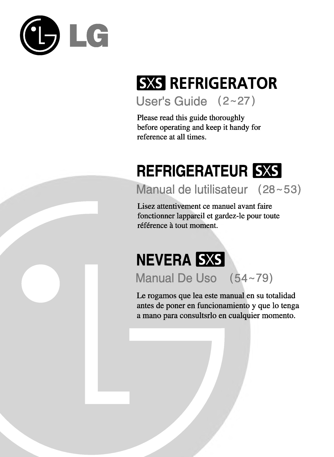 LG GS93W65GEF, GR-93W65CEF User Manual