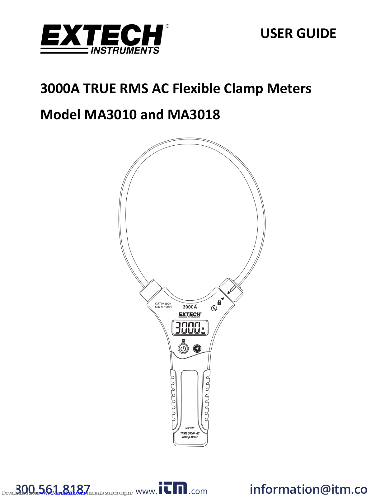 Extech Instruments MA3010, MA3018 User Manual