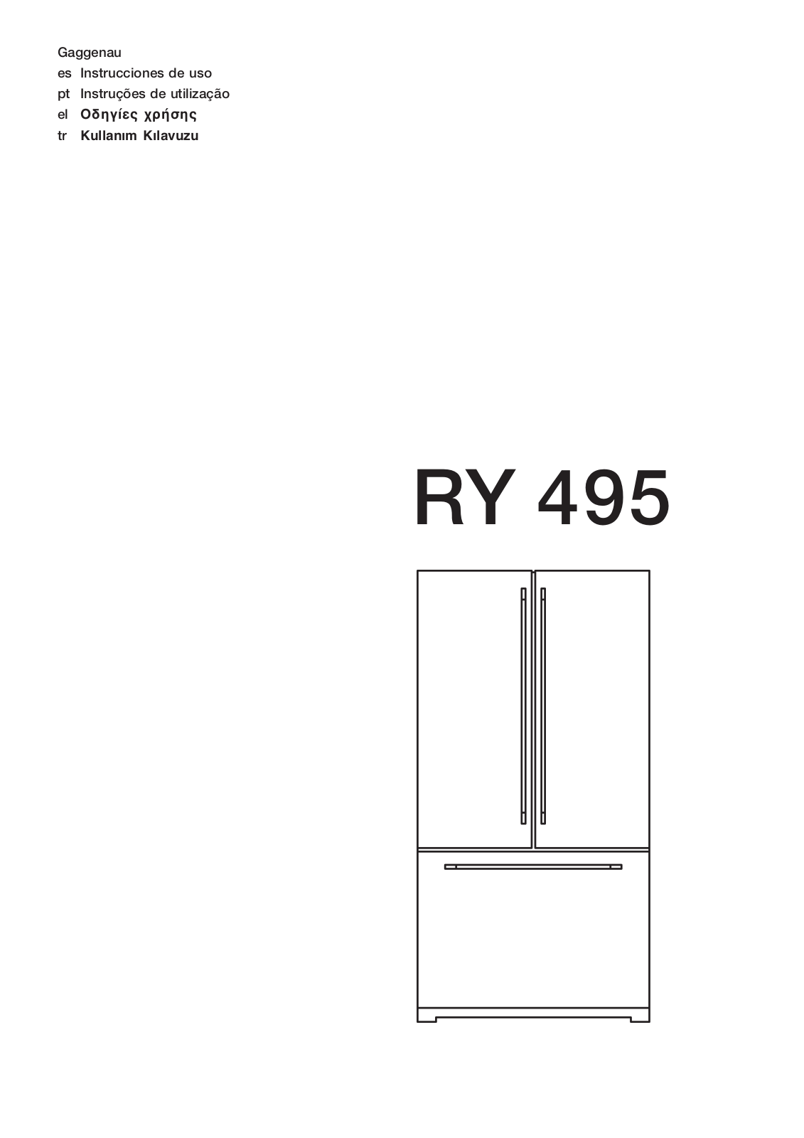 Gaggenau RY495310, RY495300, RY495330 User Manual