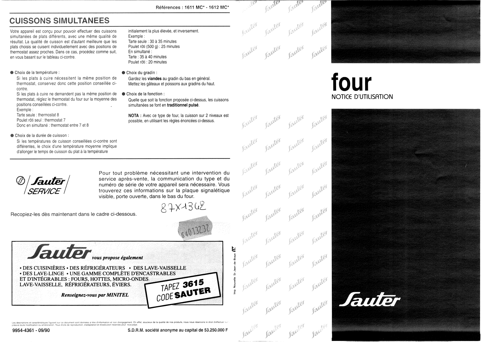 SAUTER 1611MC, 1612MC User Manual