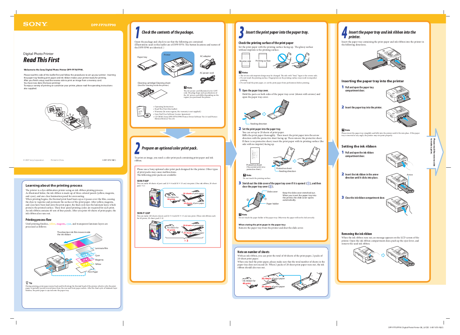 Sony DPP-FP90 User Manual