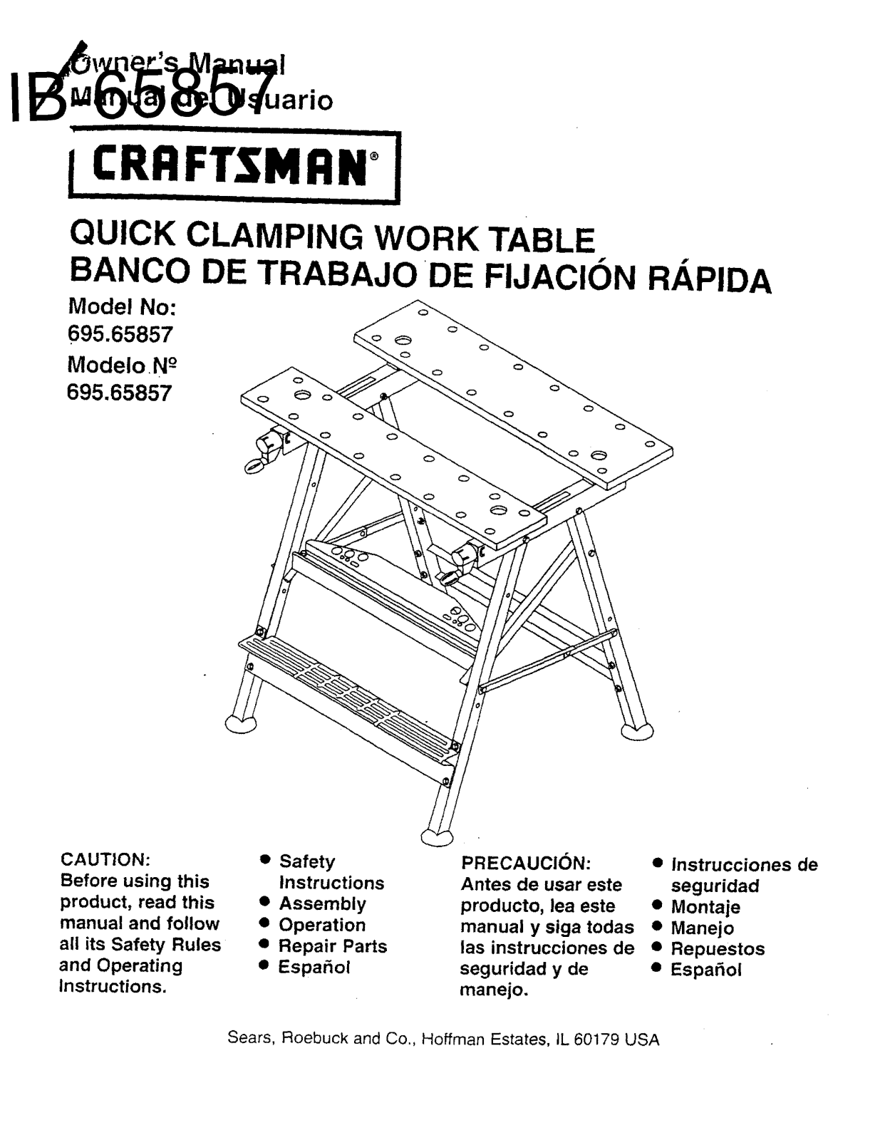 Craftsman 69565857 Owner’s Manual