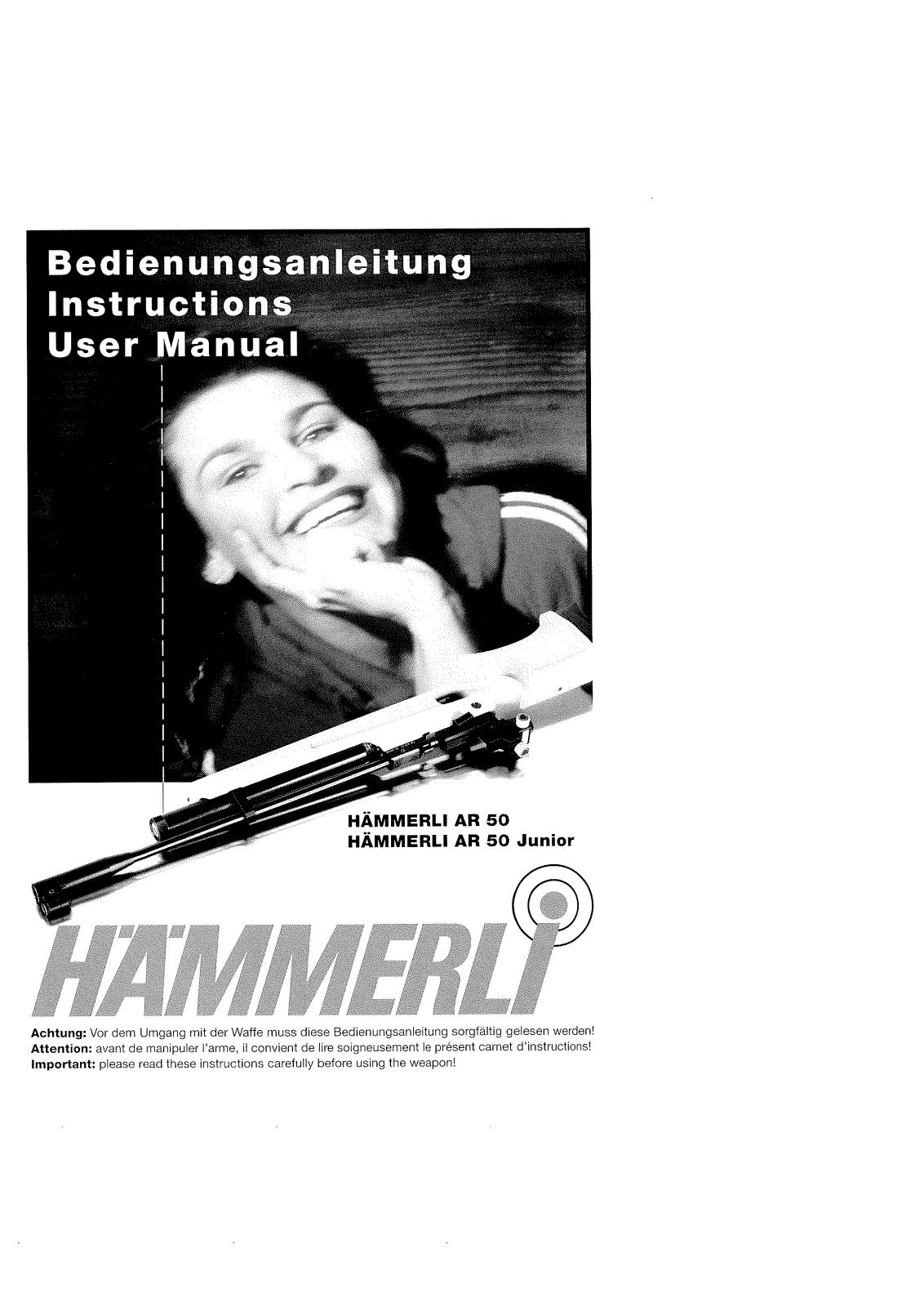 Walther Hammerli AR50 Instruction Manual