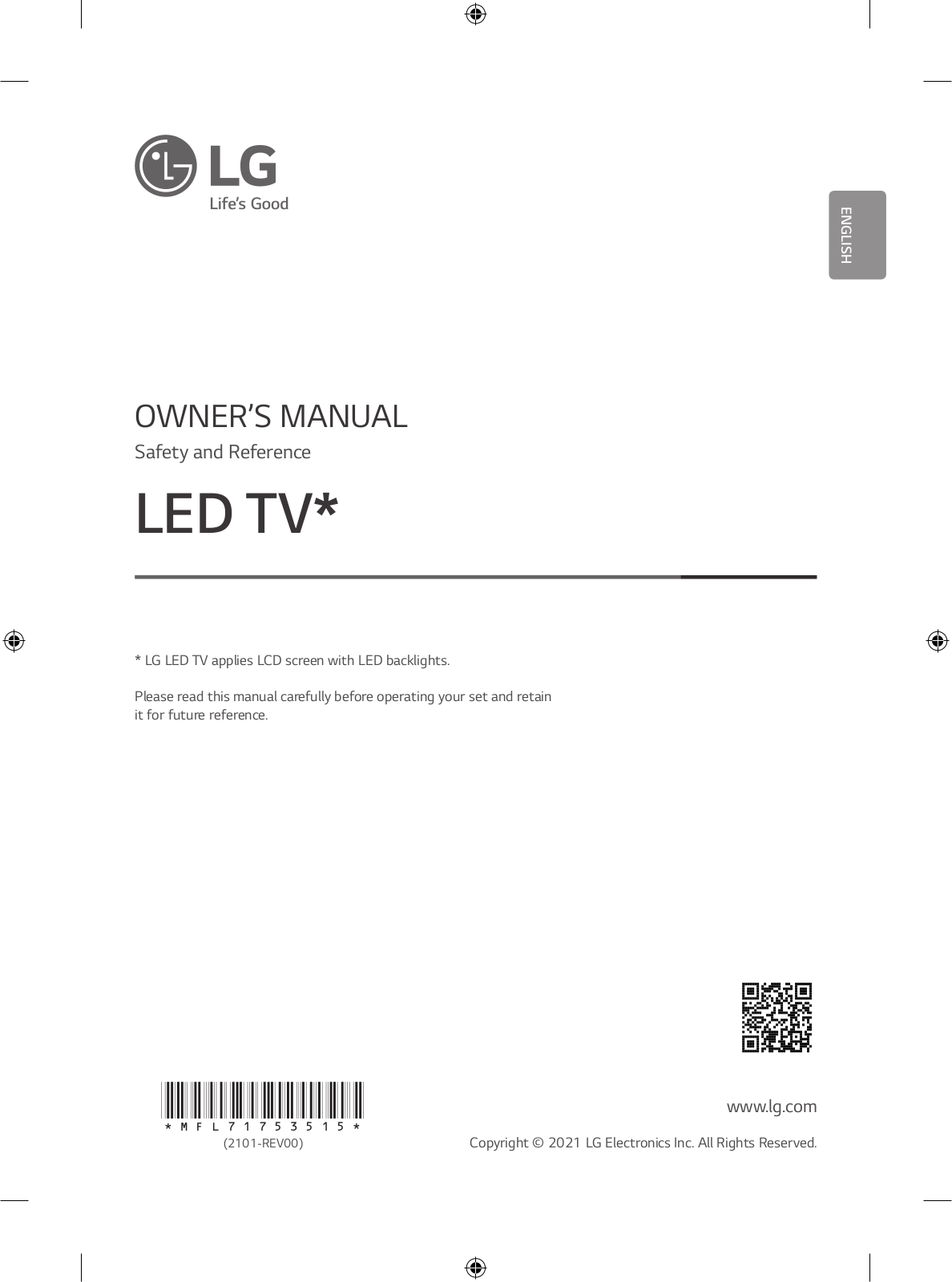 LG 50NANO80VPA, 65NANO90VPA, 55NANO90VPA Owner’s Manual