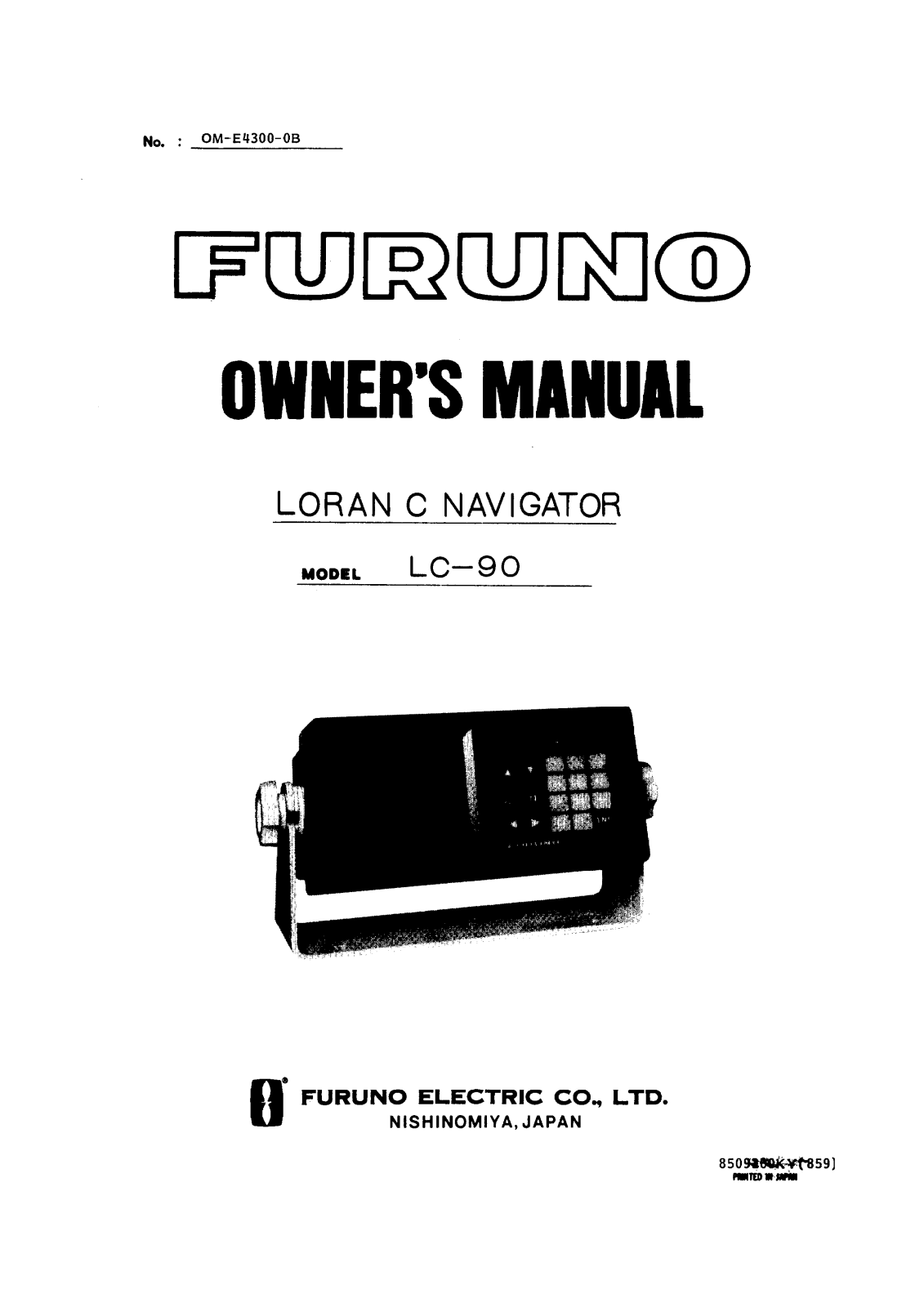 Furuno LC-90 User Manual