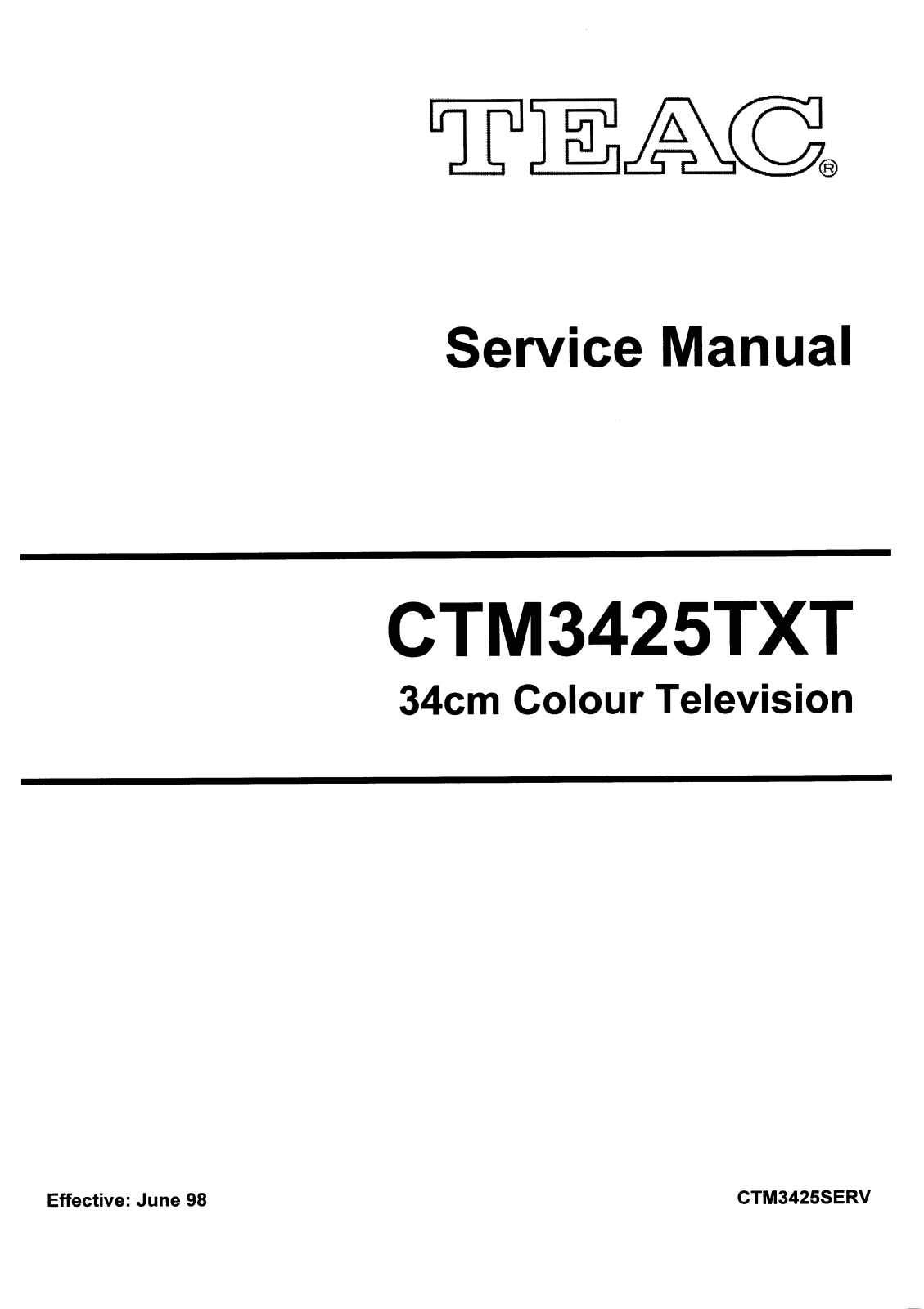 TEAC CTM-3425-TXT Service manual