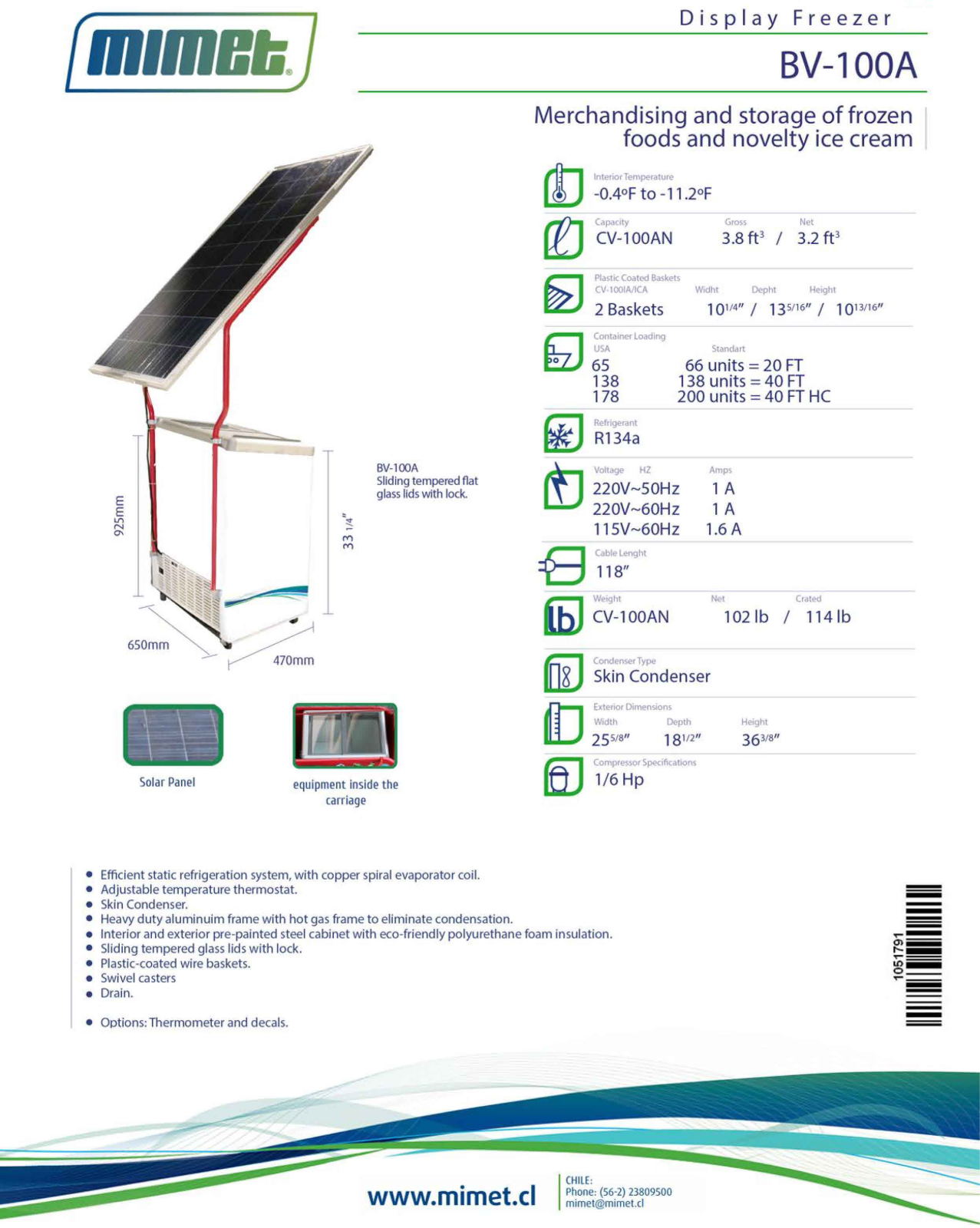 Mimet BV-100A User Manual