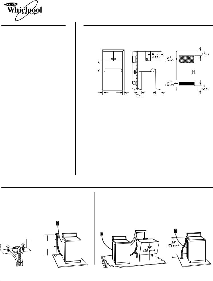 Whirlpool WTW5700SW Dimension Guide