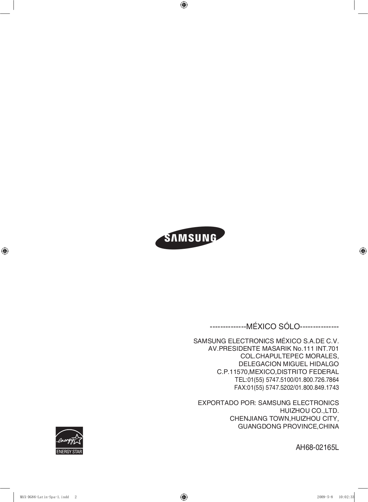 Samsung MAX-DG86T User Manual