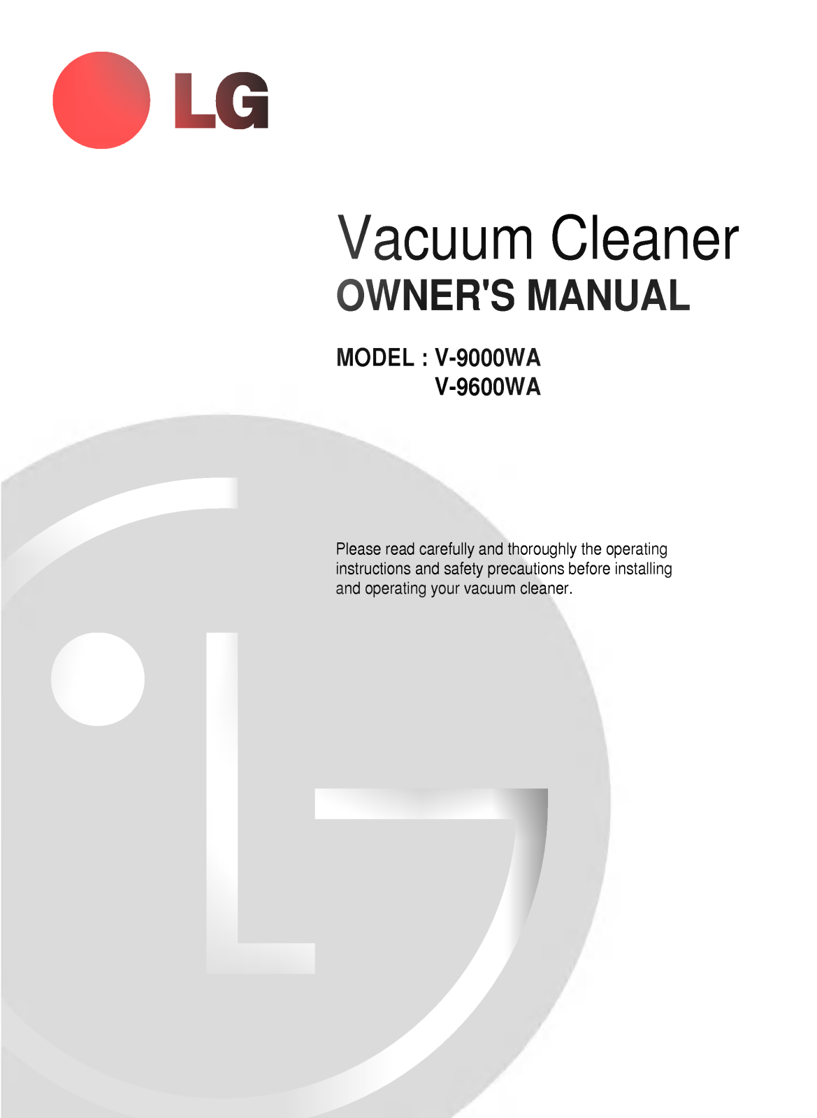 LG V-9000WA Owner’s Manual