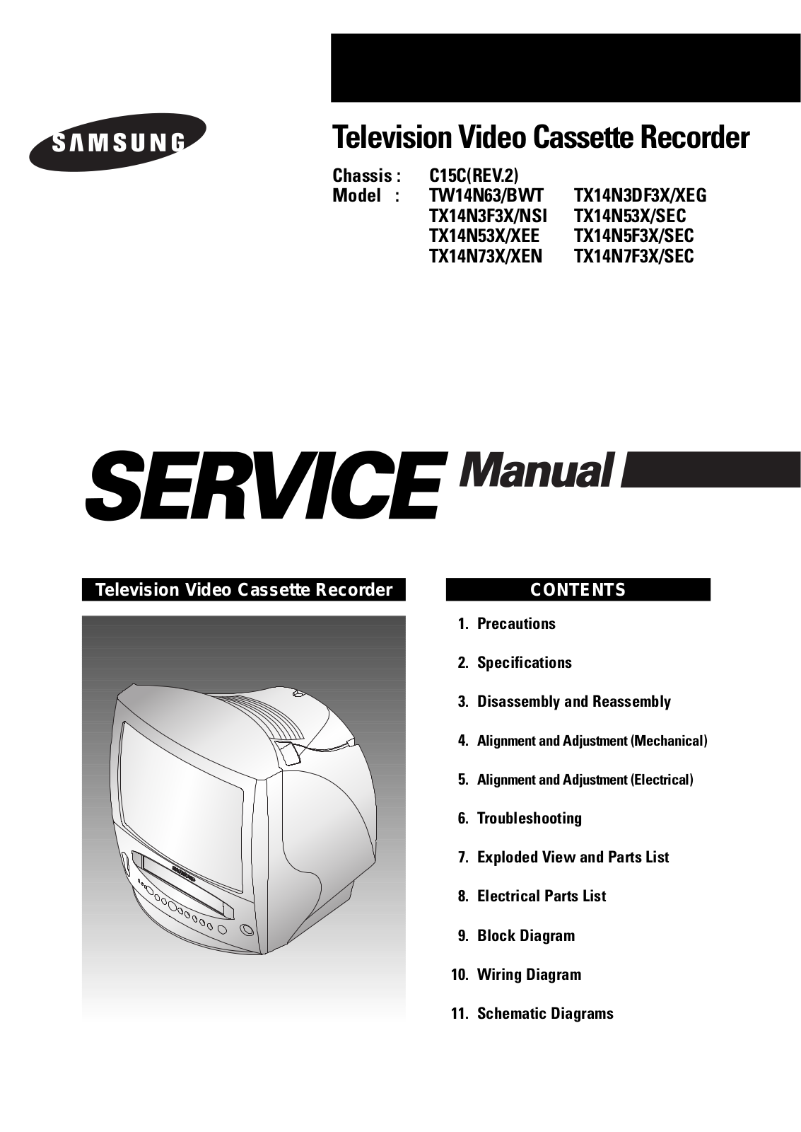 Samsung TW14N63X, TX14N3F3X-SEC Service Manual