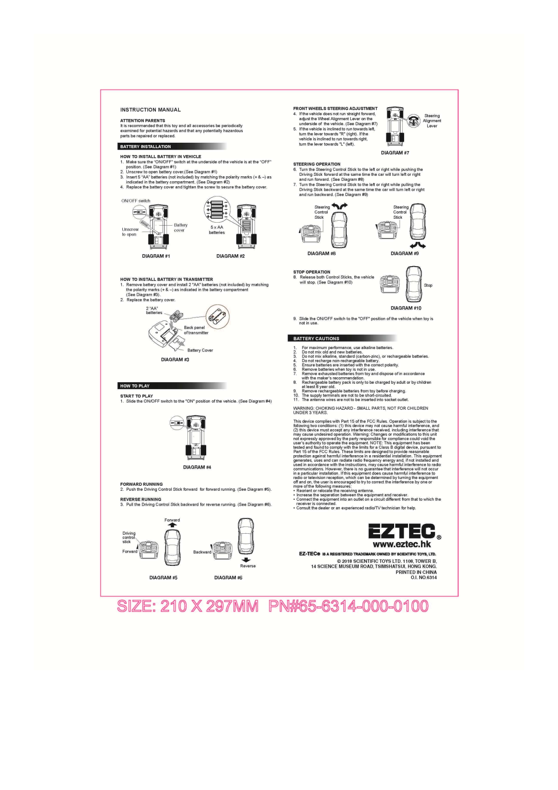 Scientific Toys 2837 24B2 User Manual