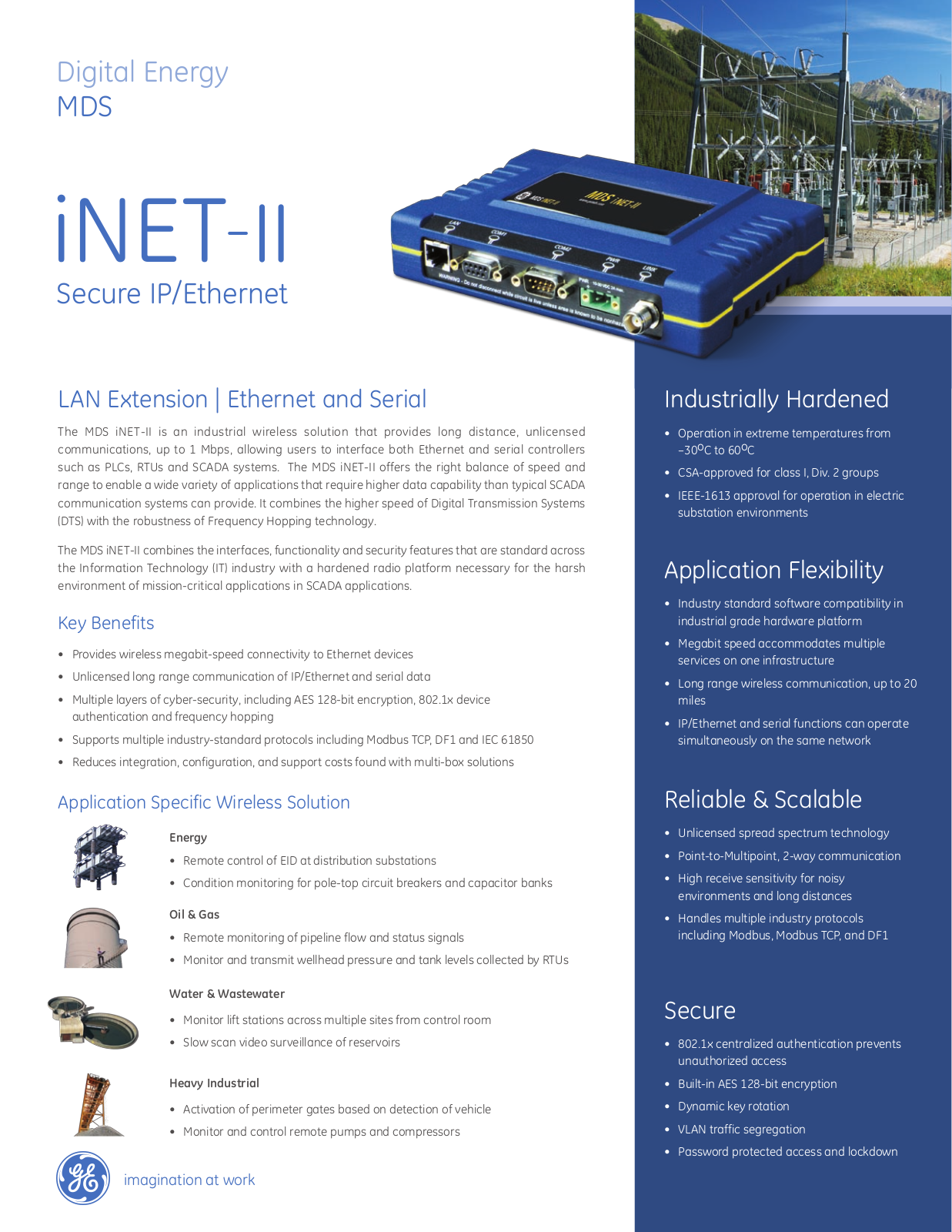 GE MDS MDS iNET-II Specifications