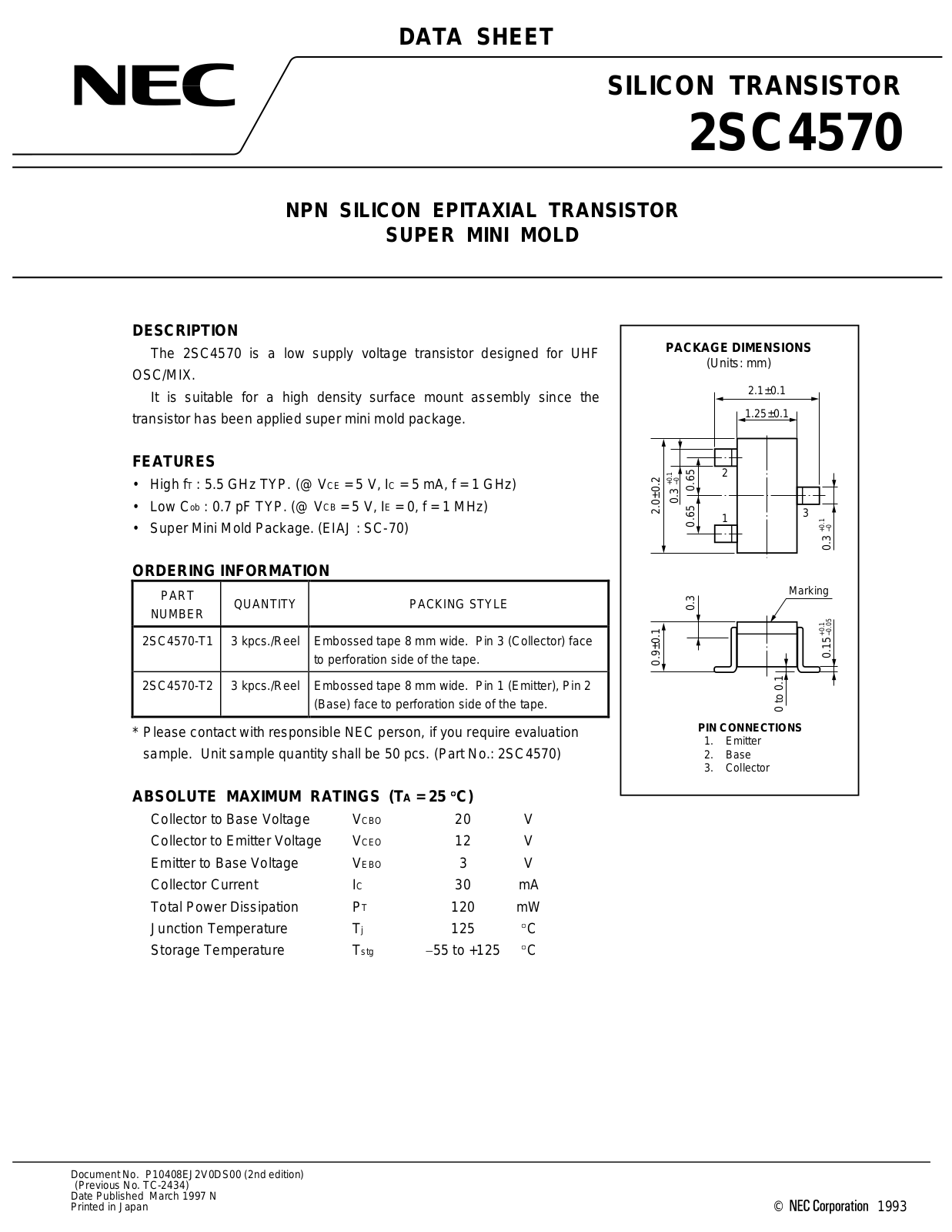 NEC 2sc4570 Datasets - ManualMachine.com