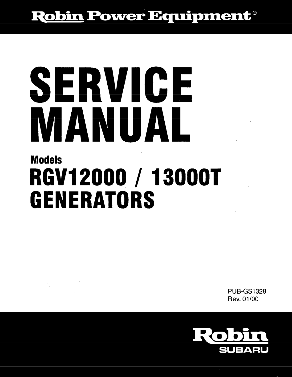 Robin RGV13000T, RGV12000 User Manual - ManualMachine.com