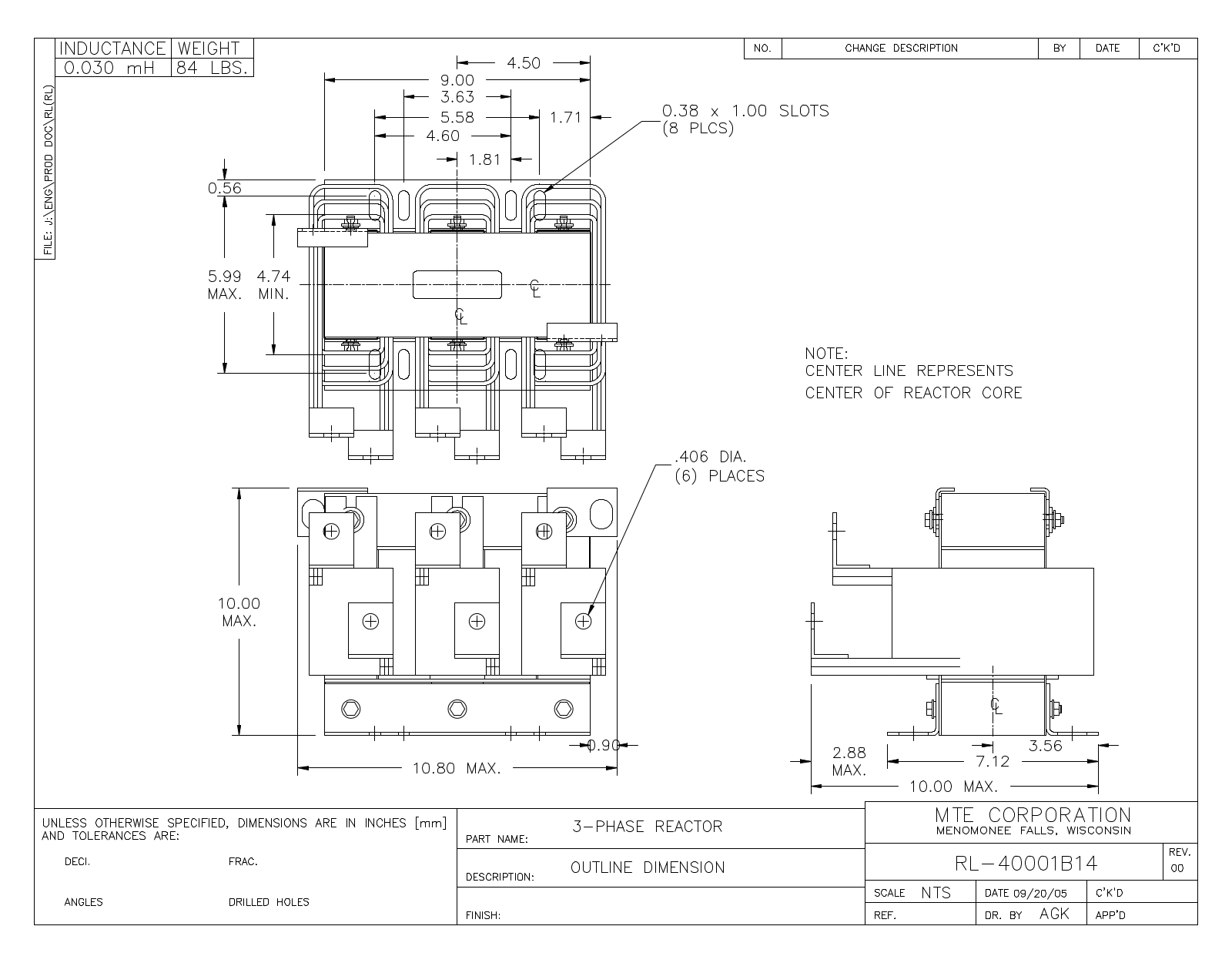 MTE RL-40001B14 CAD Drawings