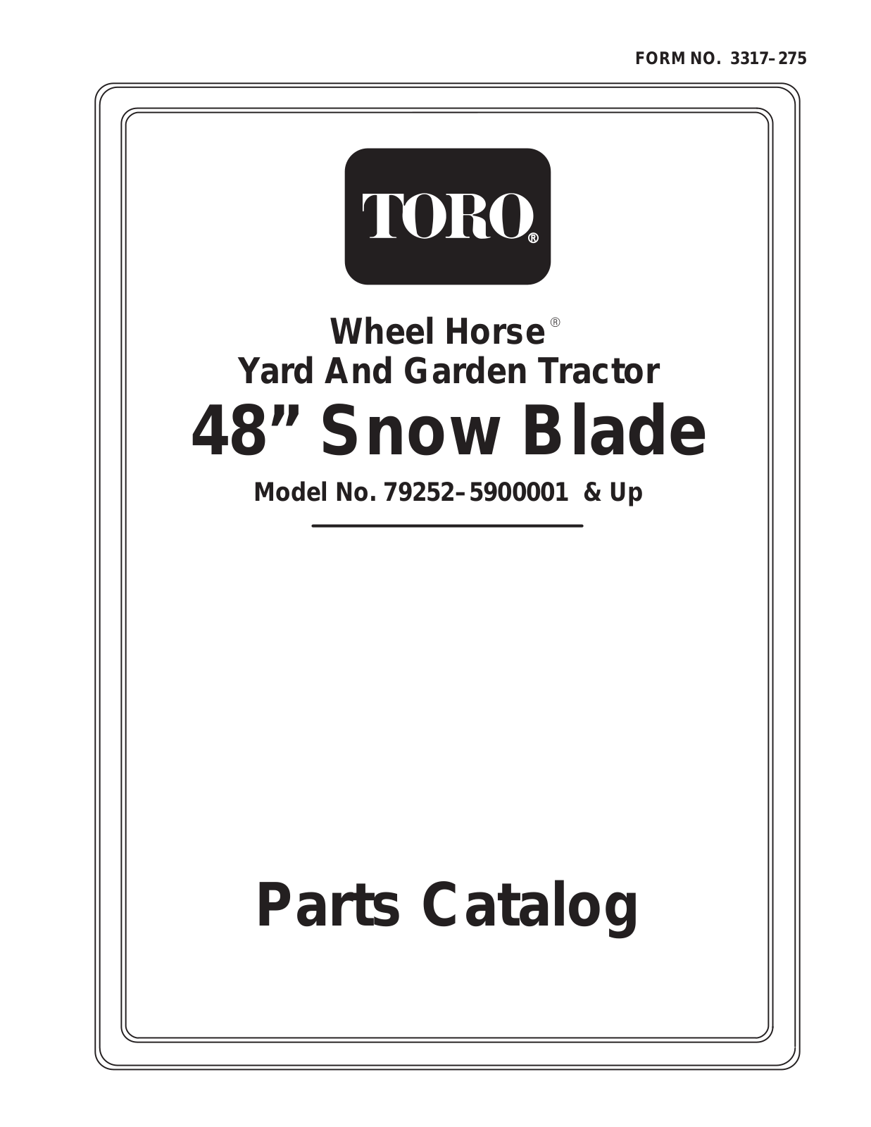 Toro 79252 Parts Catalogue