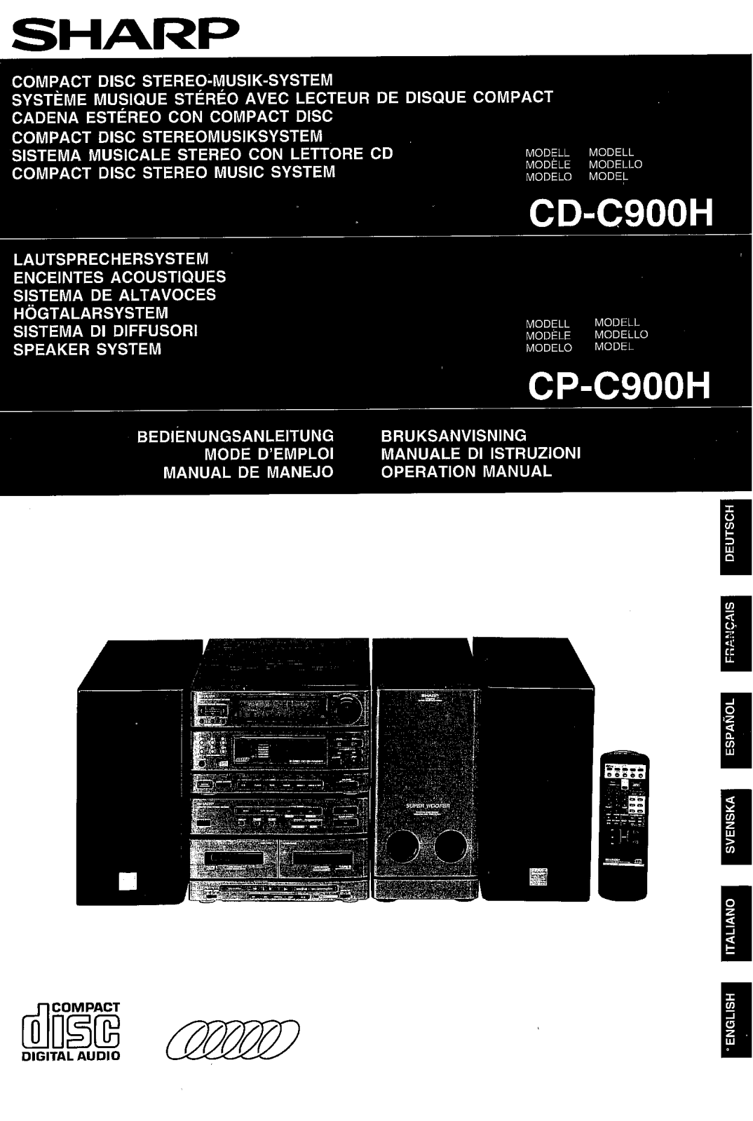 Sharp CD-C900H, CP-C900H Owner Manual