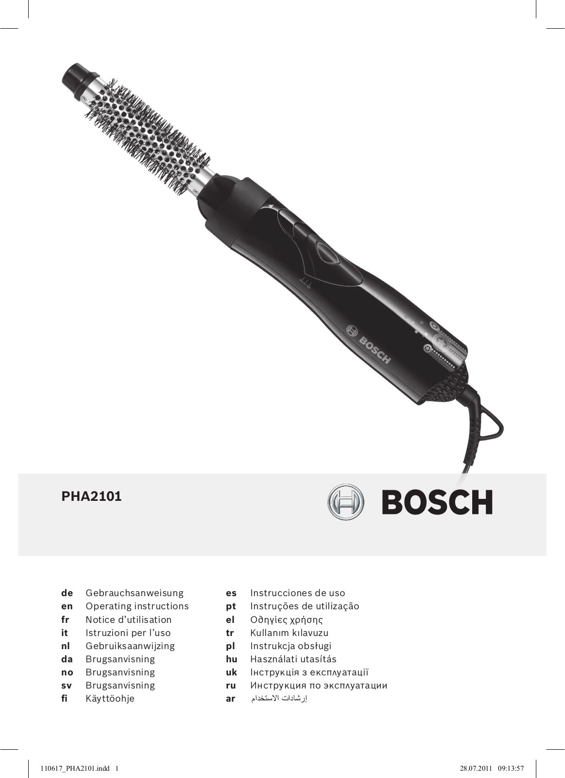 Bosch PHA2101 User Manual