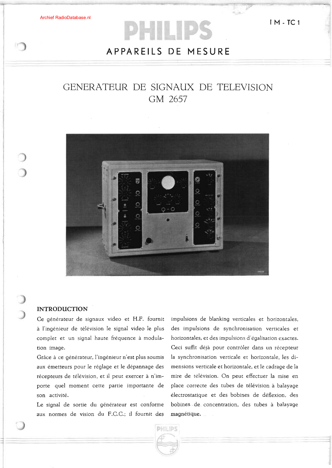 Philips GM2657 User Manual