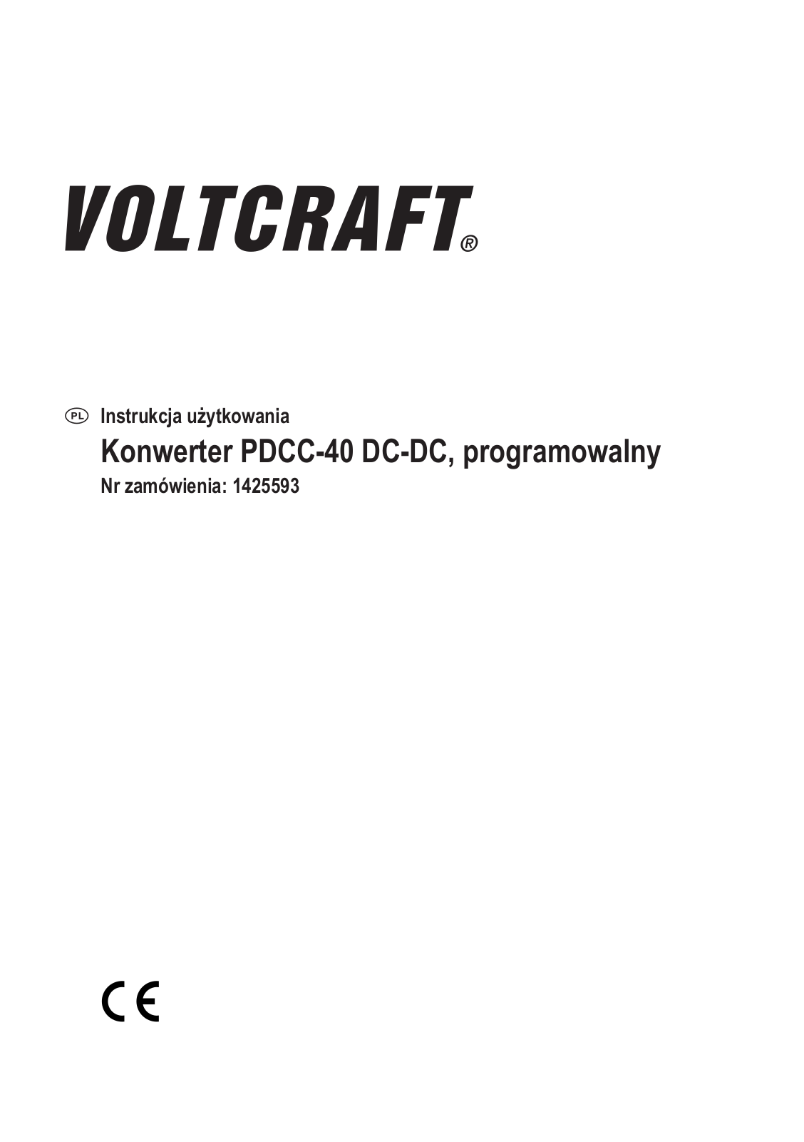 VOLTCRAFT PDCC-40 User guide