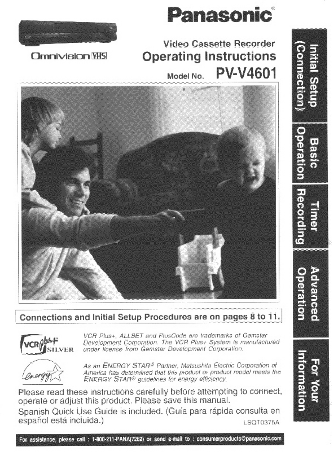 Panasonic PV-V4601 User Manual