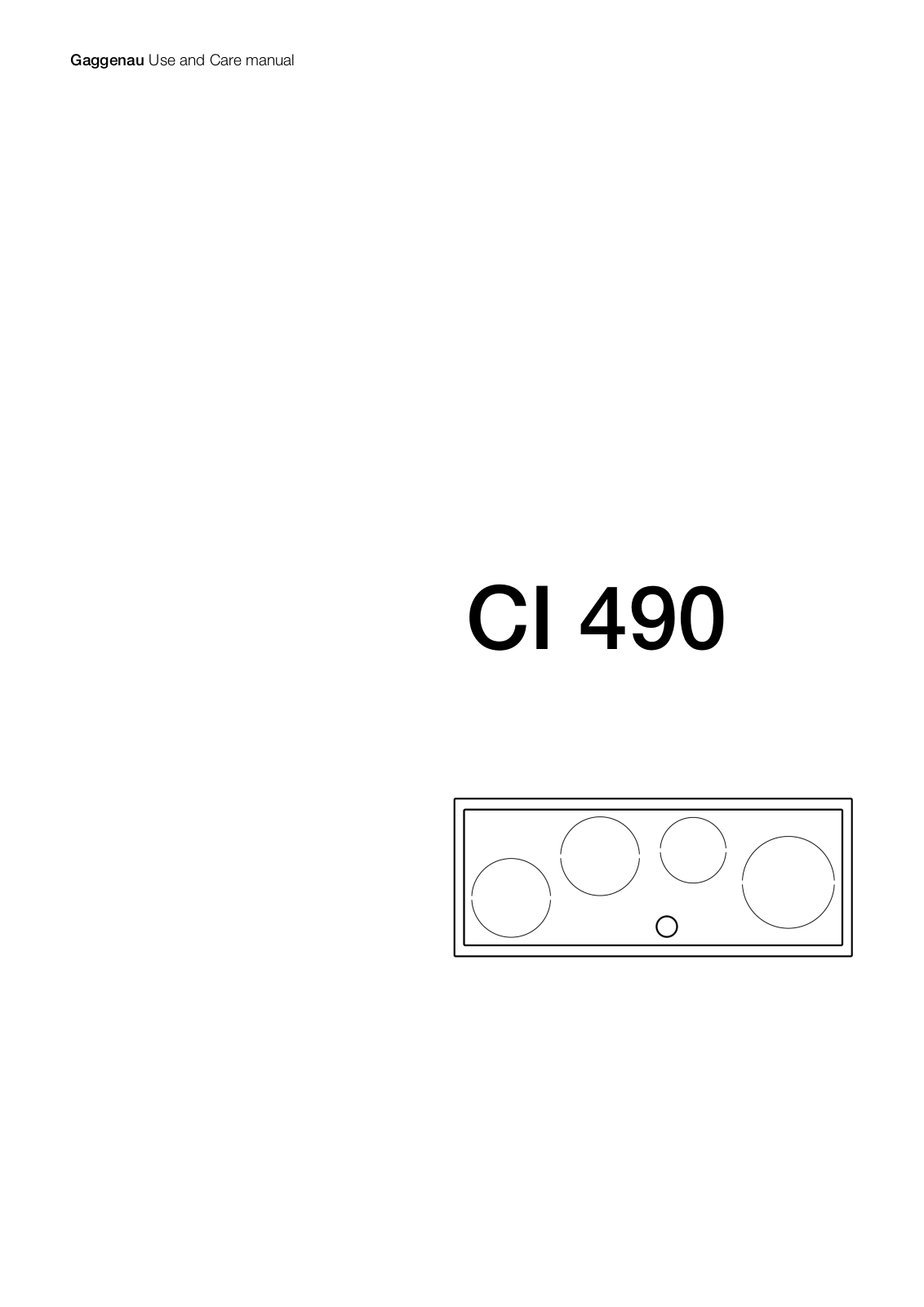 Gaggenau CI490110 User Manual