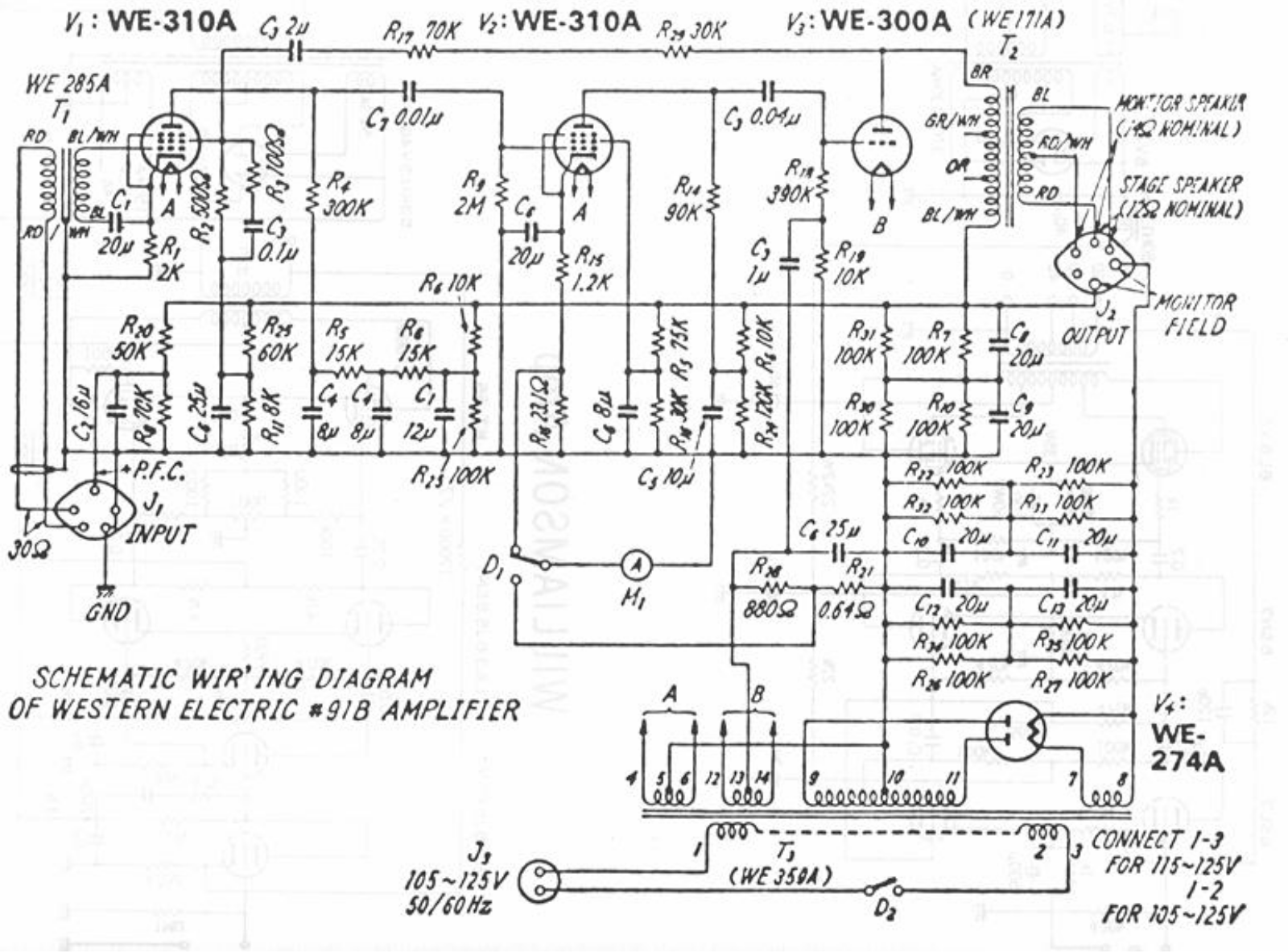 Western Electric 91-B Schematic