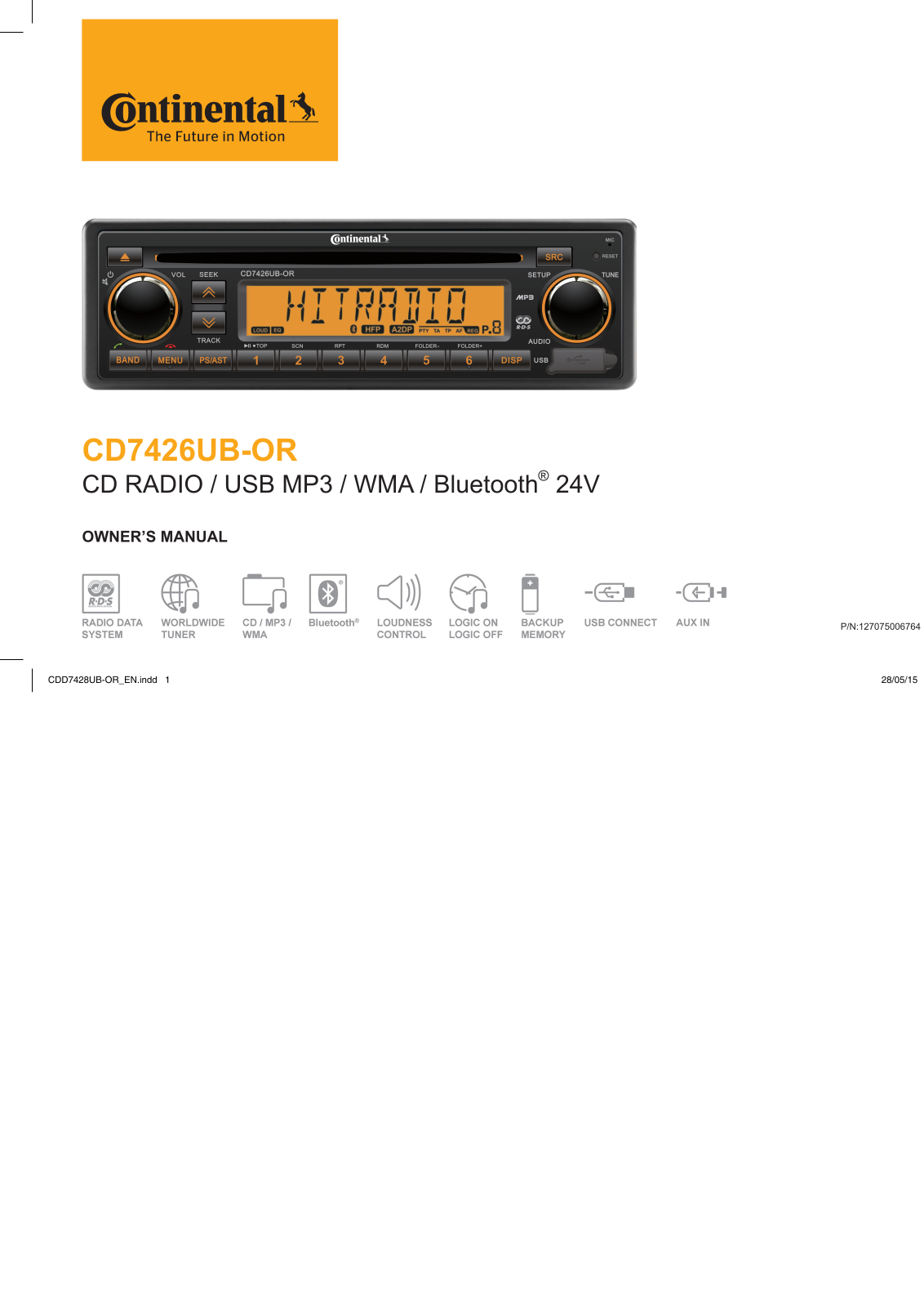 Continental Automotive CDD7428UBOR User Manual