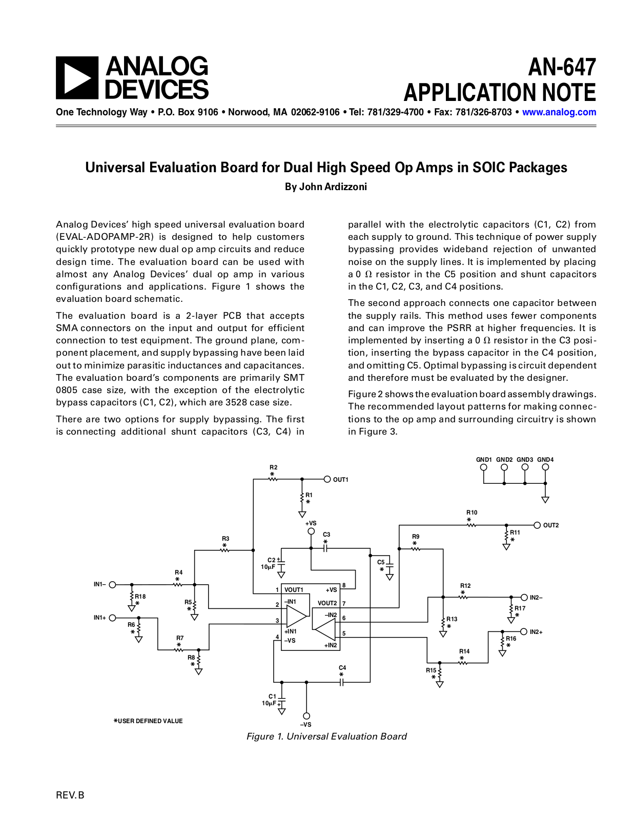 Analog Devices AN-647-b Application Notes