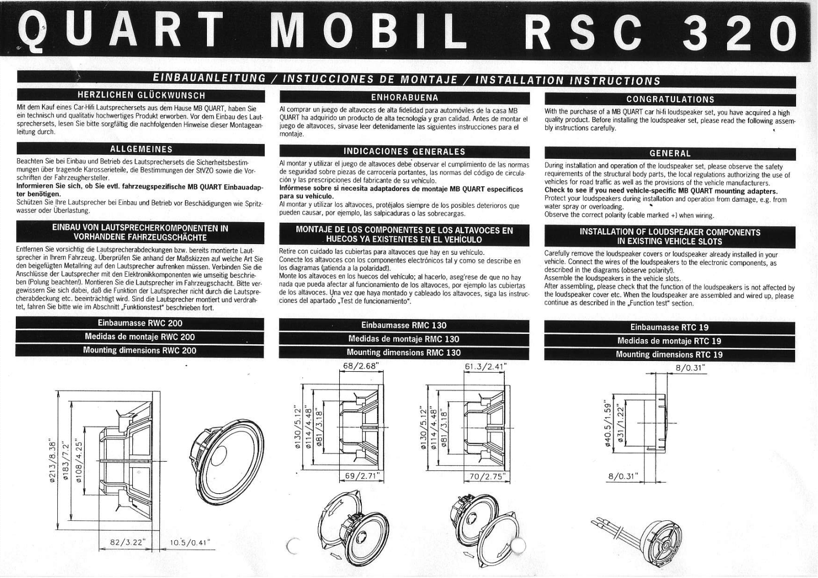 MB QUART RSC 320 User Manual - ManualMachine.com