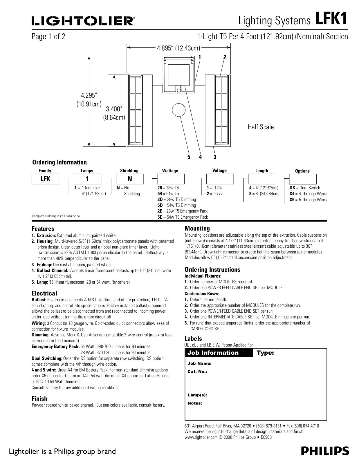 Lightolier LFK1 User Manual