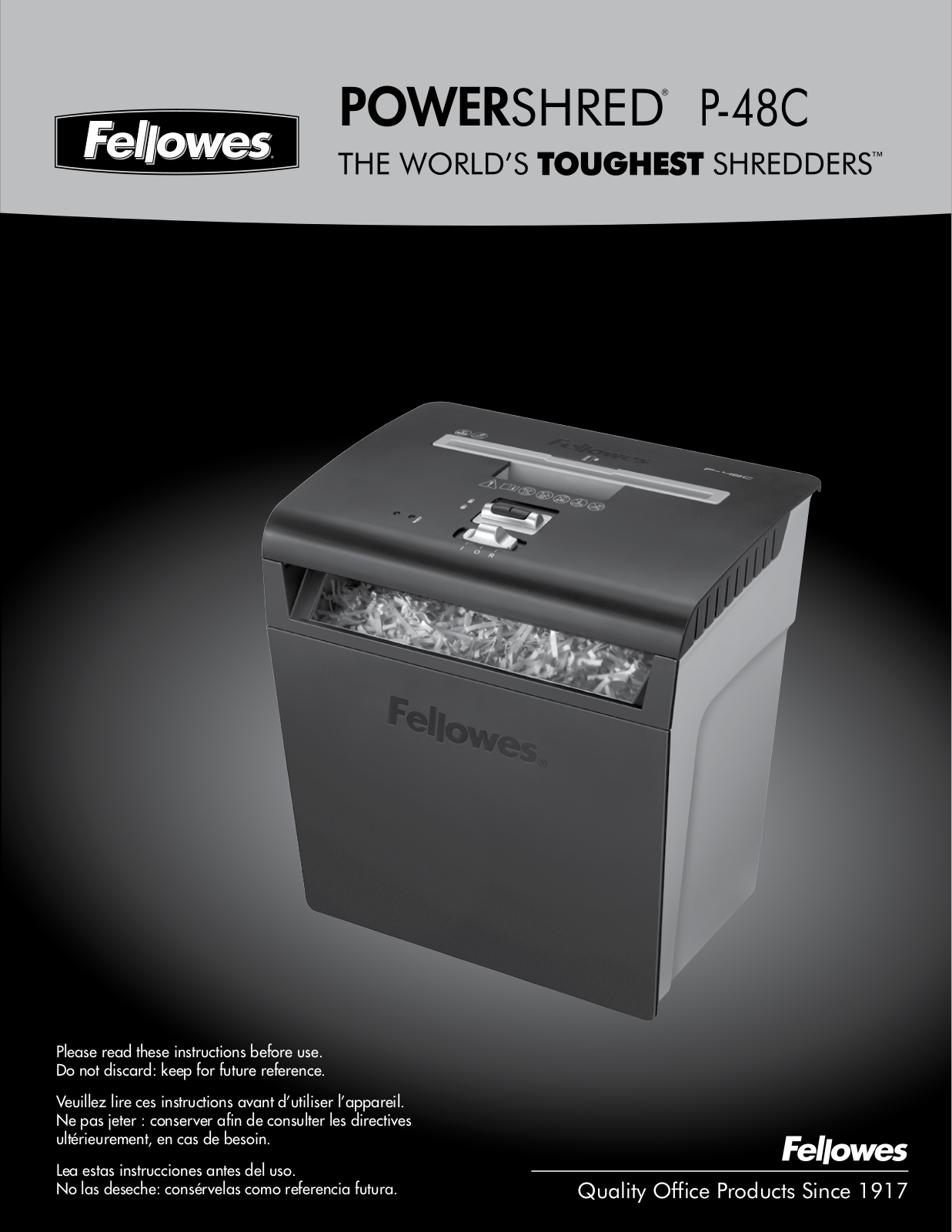 Fellowes P-48C User Manual