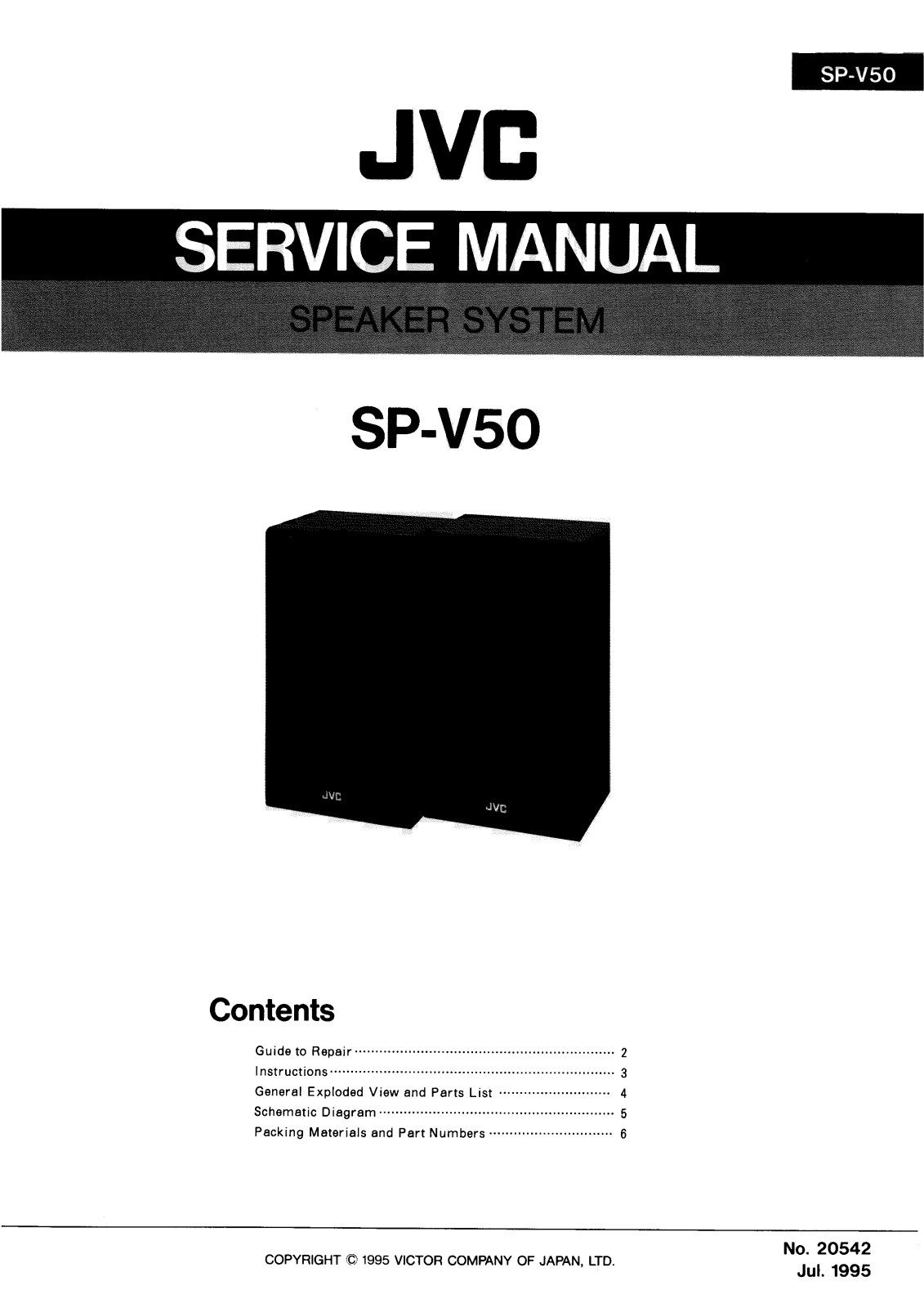 JVC SPV-50 Service manual