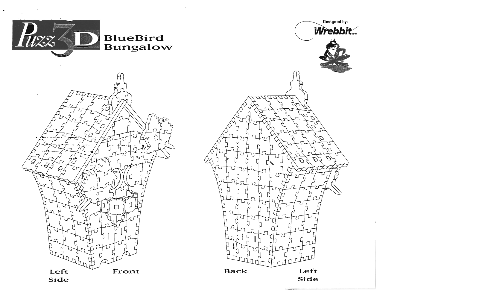 Hasbro PUZZ 3D BLUEBIRD BUNGALOW User Manual