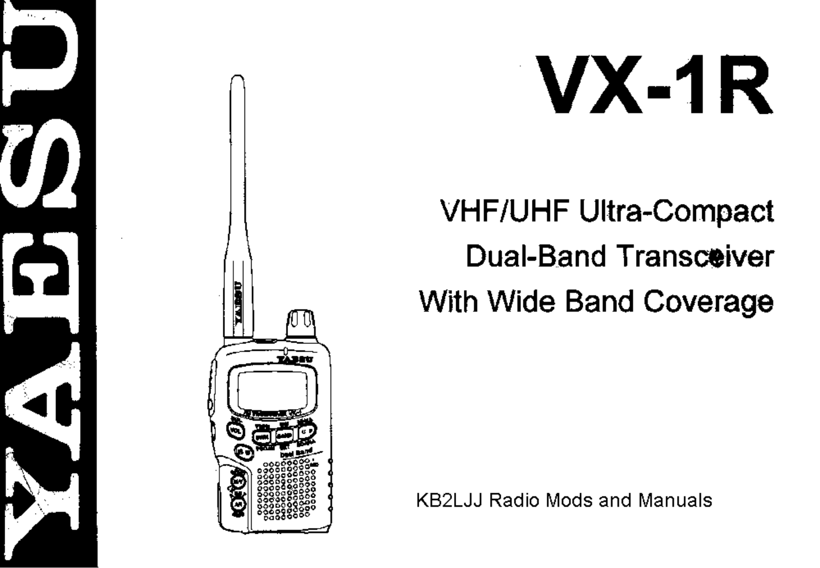 Yaesu VX-1R Operating Manual