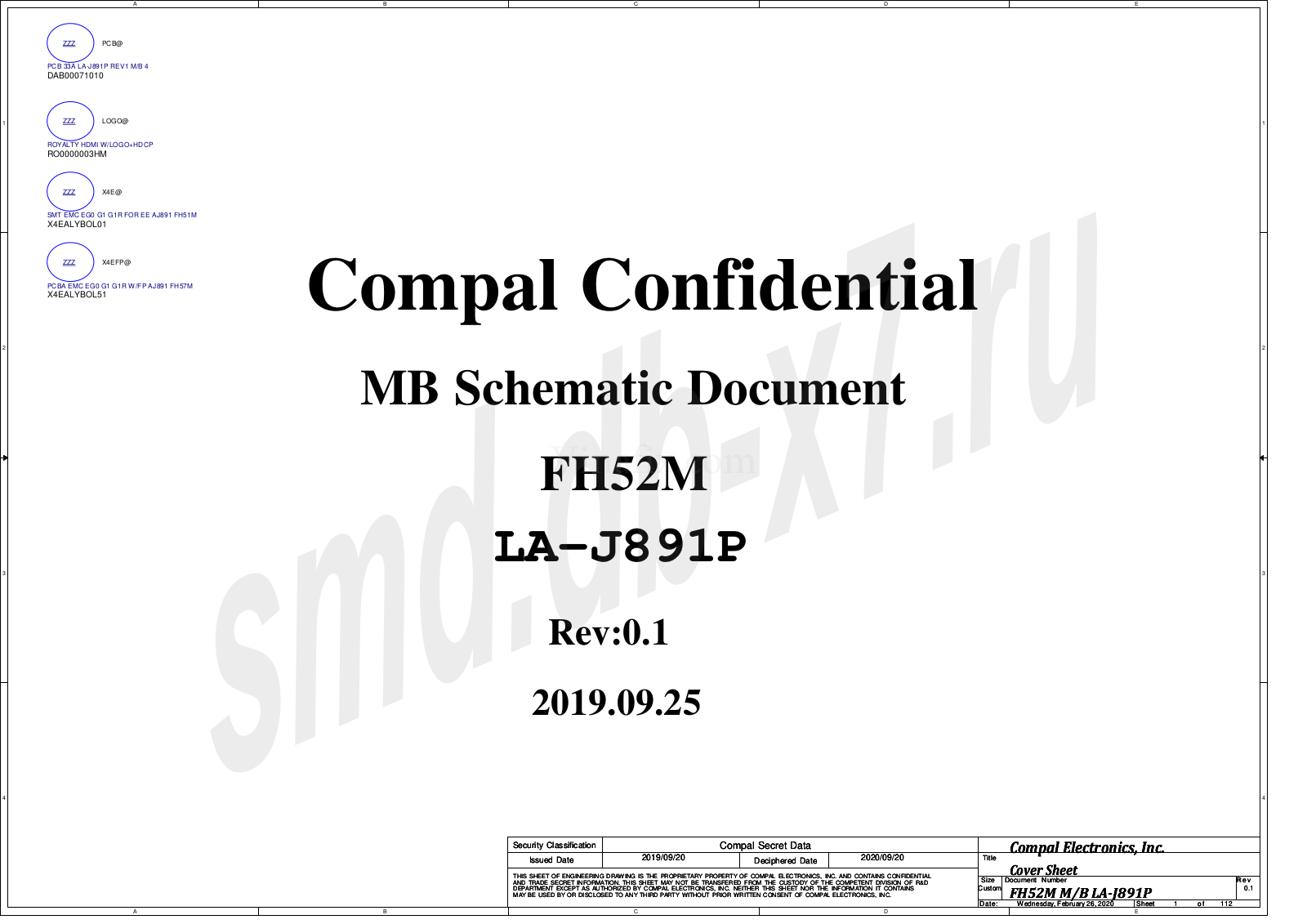 Compal LA-J891P Schematics