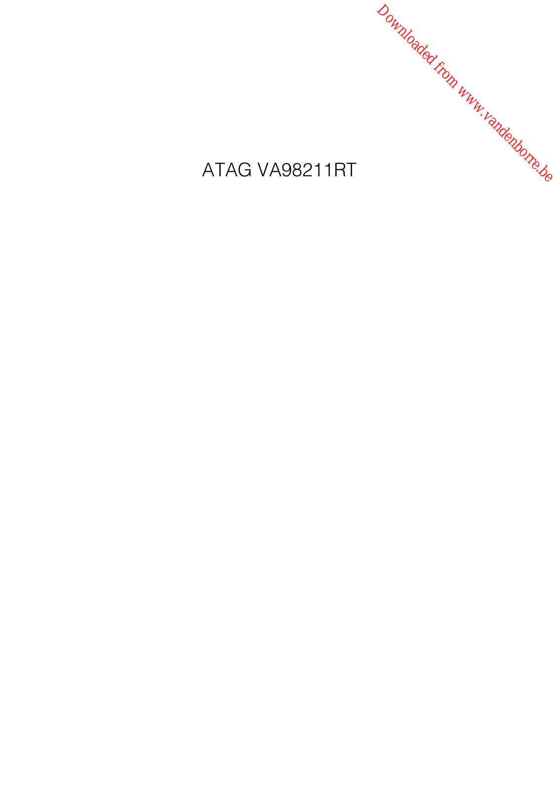 ATAG VA 68211 RT User Manual