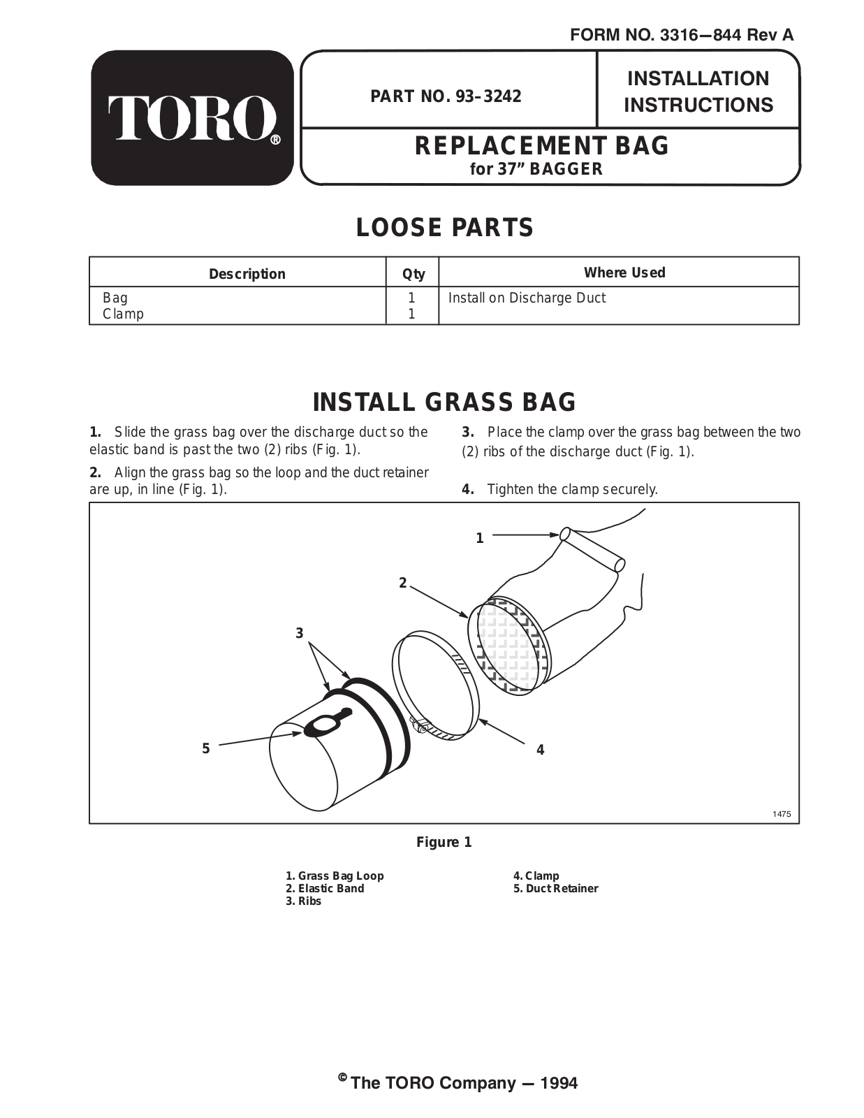 Toro 84-4570, 93-3242 Installation Instructions