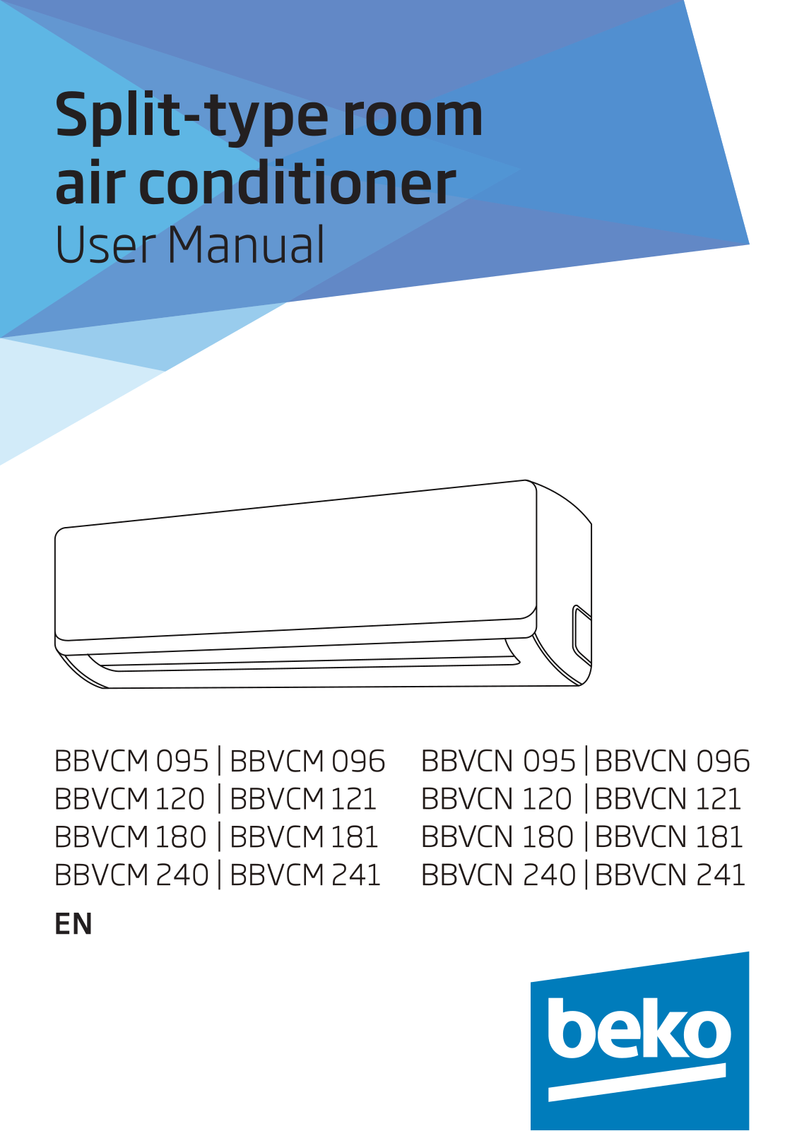 Beko BBVCN 240, BBVCN 180, BBVCN 120, BBVCN 095, BBVCN 096 User manual