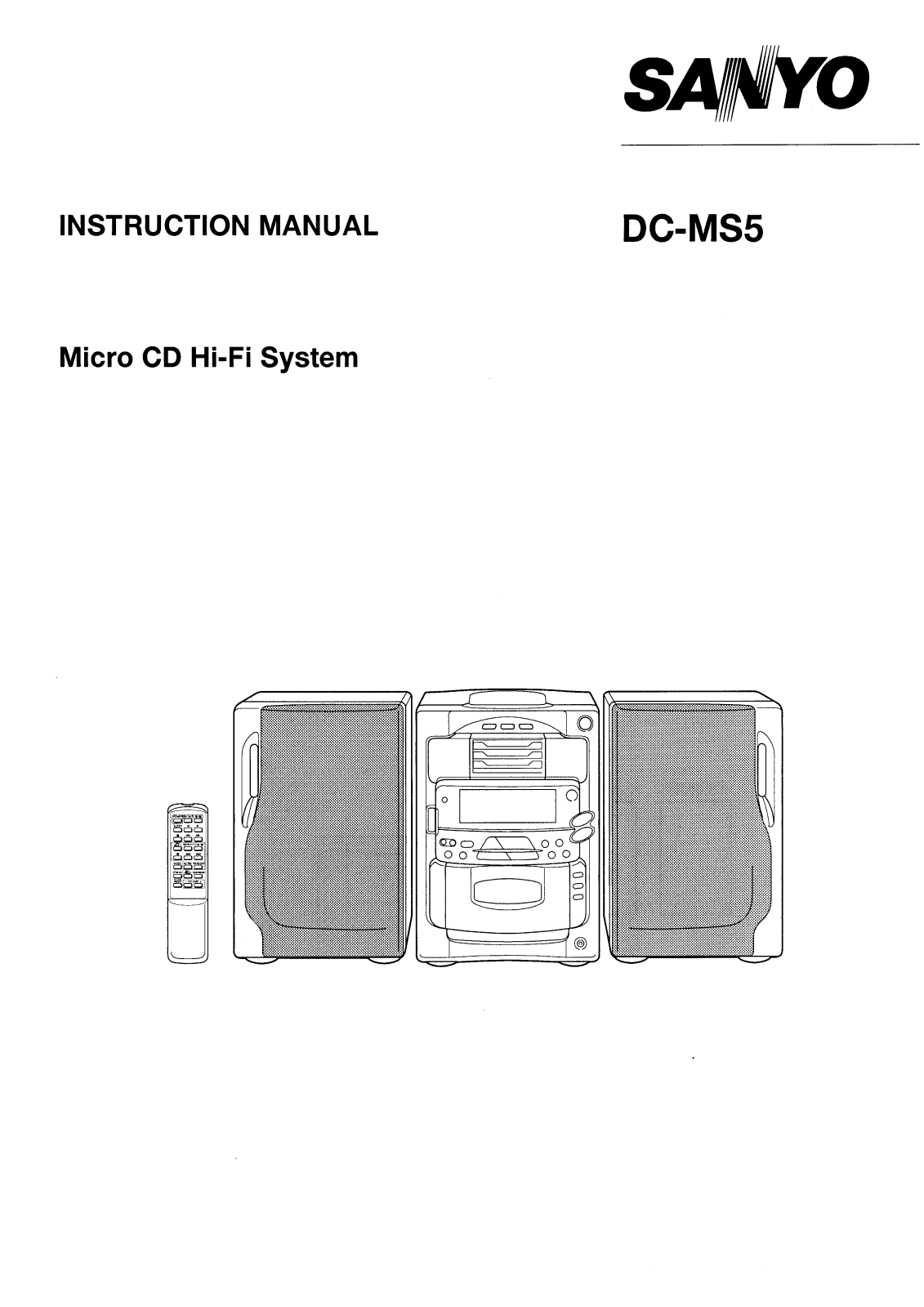 Sanyo DC-MS5 Instruction Manual