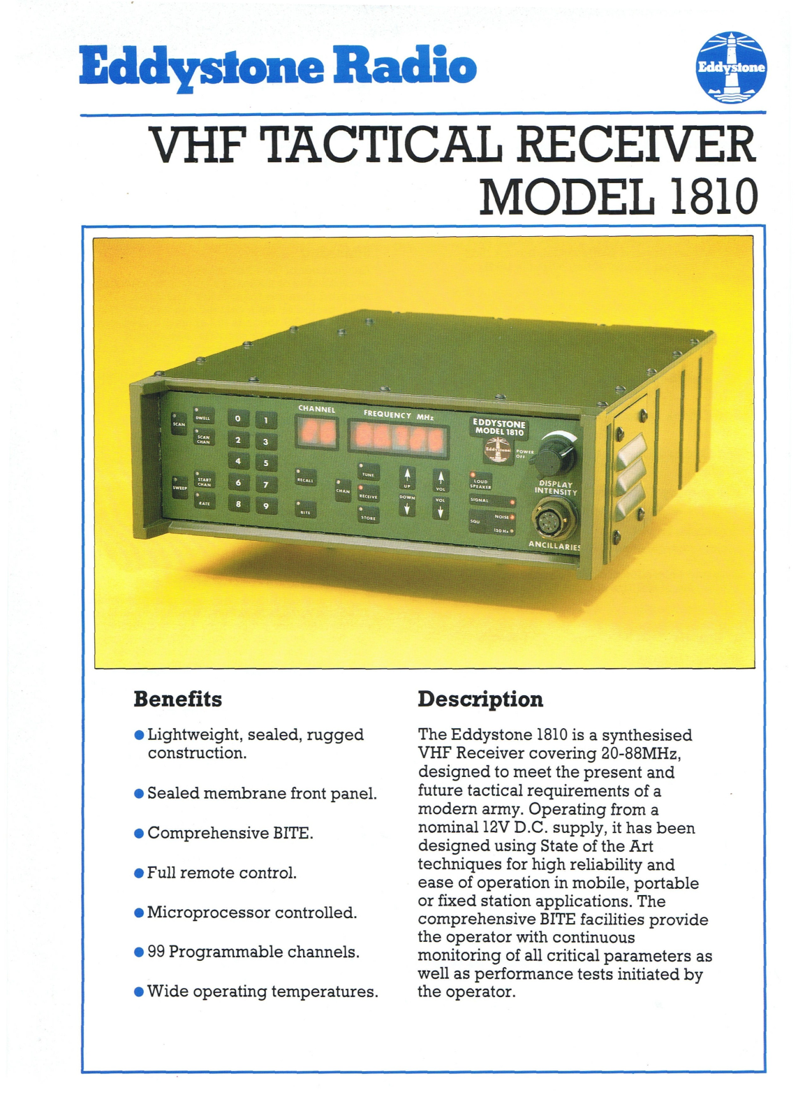 Eddystone 1810 User Manual