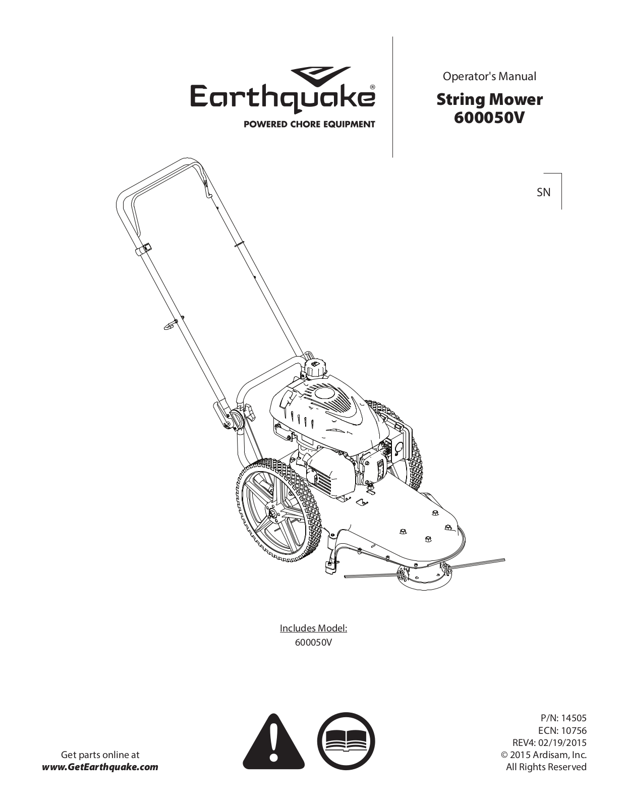 EarthQuake 600050V User Manual