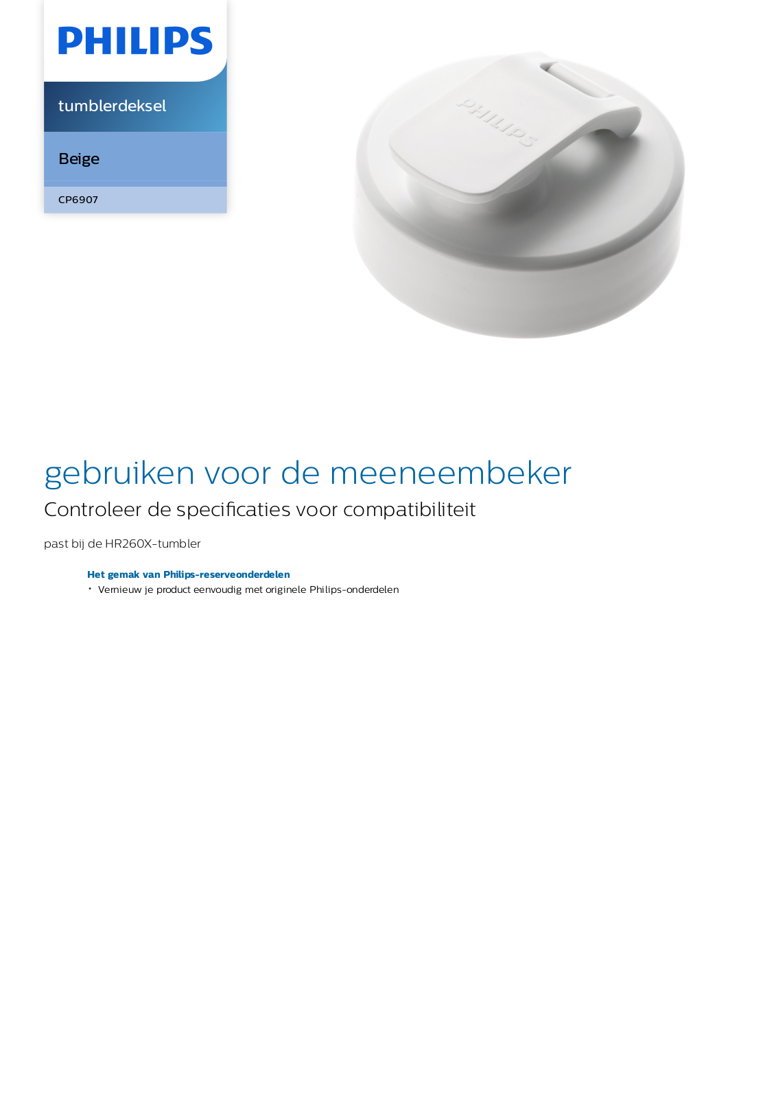 Philips CP6907/01 Leaflet - ManualMachine.com