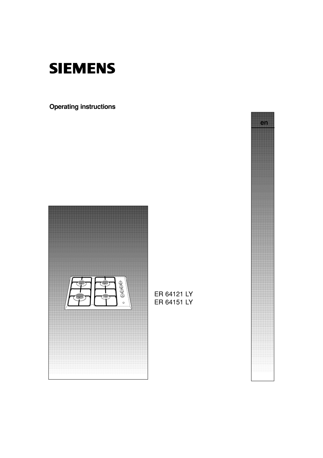 Siemens ER64121LY, ER64151LY Operating instructions