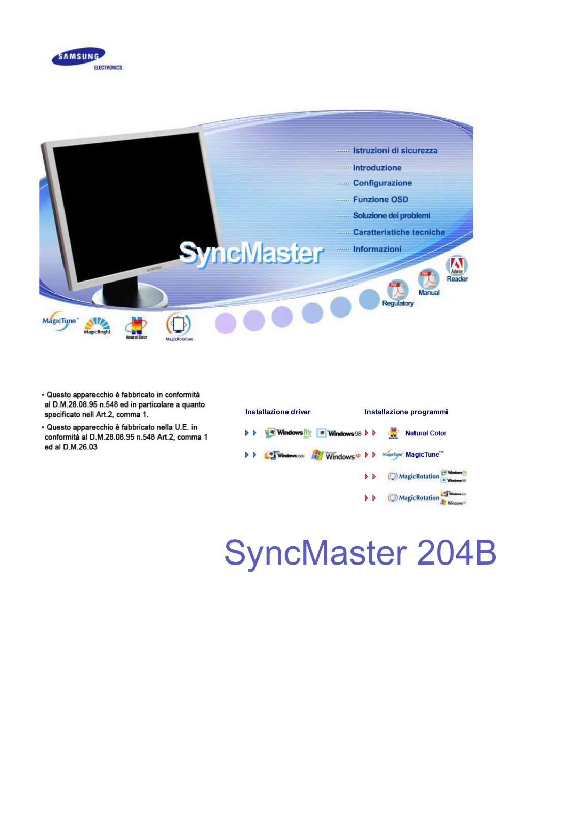 Samsung SYNCMASTER 204B User Manual