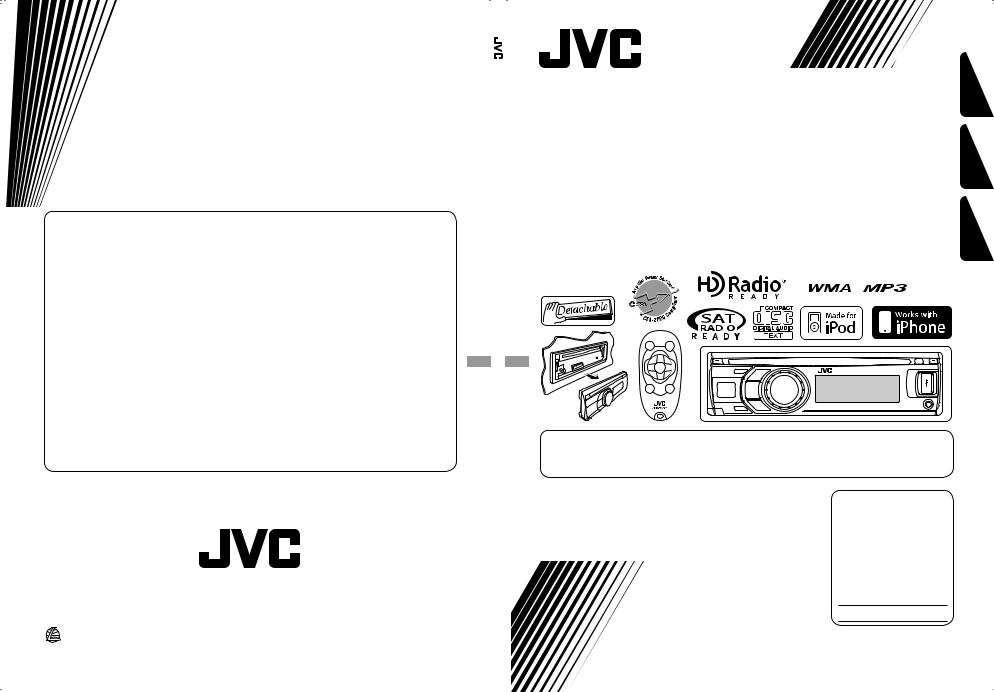 JVC KD-R600, KD-A605 User Manual